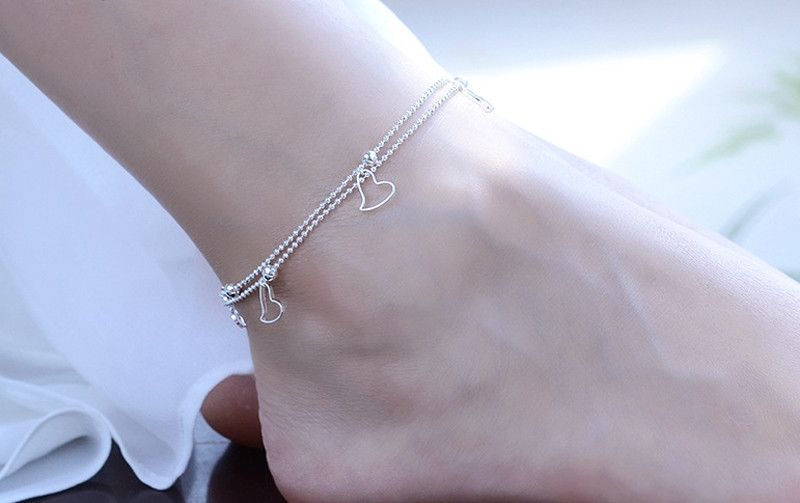 Jewelry Heart Pendant Anklets Size ONE SIZE - 1 Thumbnail