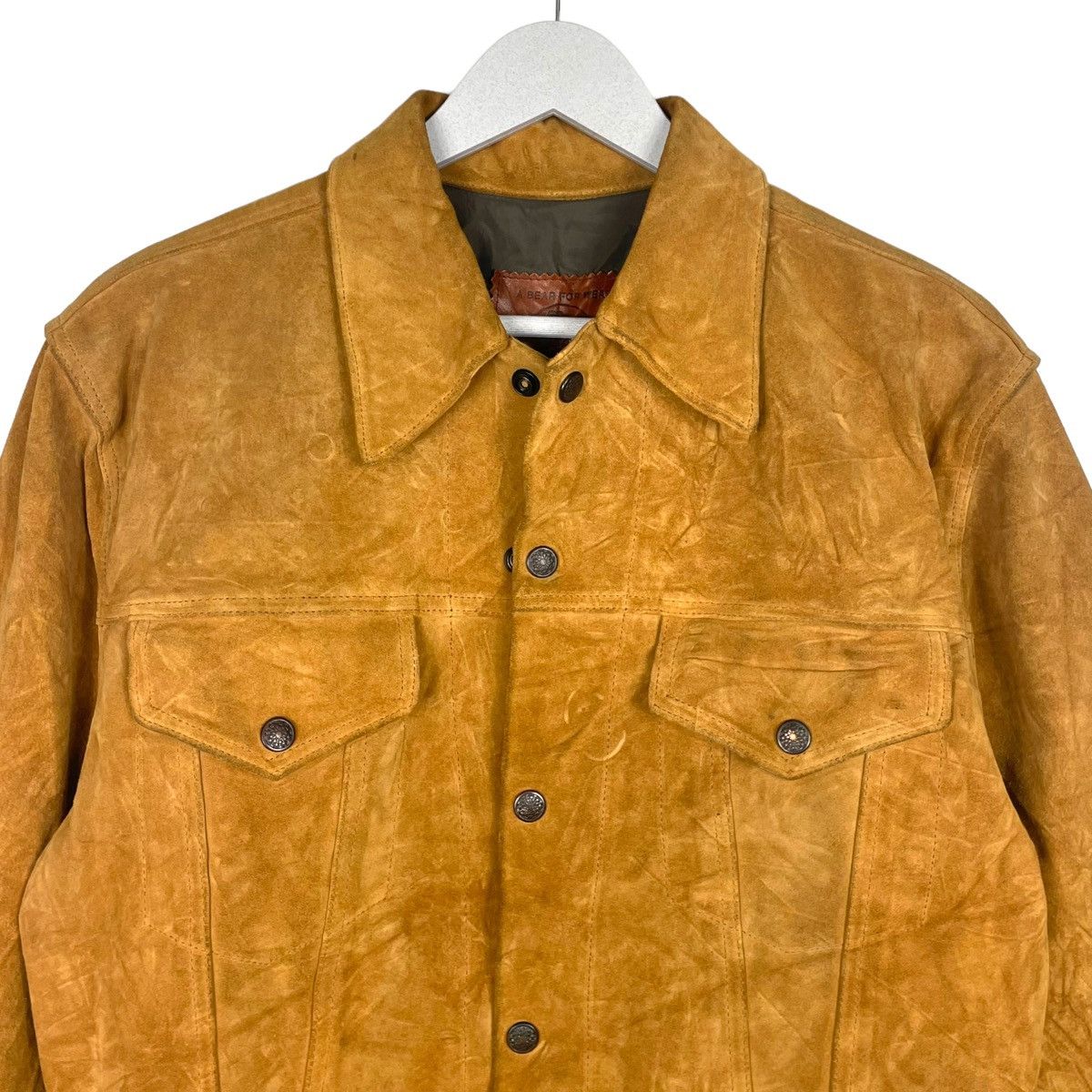 Golden Bear × Taylor Stitch 💥 GOLDEN BEAR SUEDE LEATHER TRUCKER JACKET Size US S / EU 44-46 / 1 - 6 Thumbnail