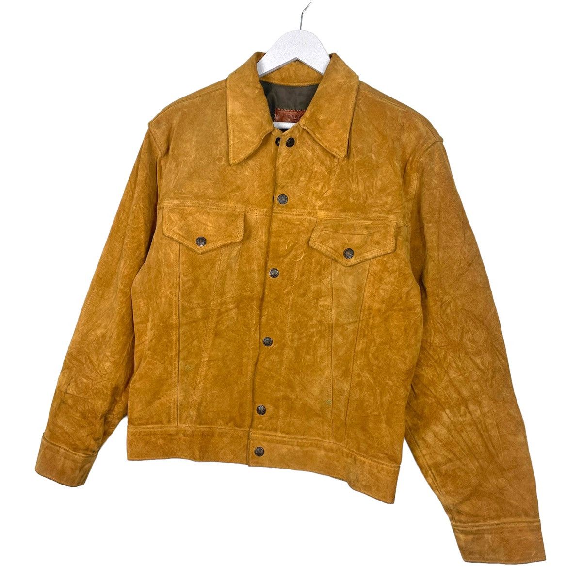 Vintage 90's Golden Bear Tan Suede Leather Shirt Jacket - Etsy