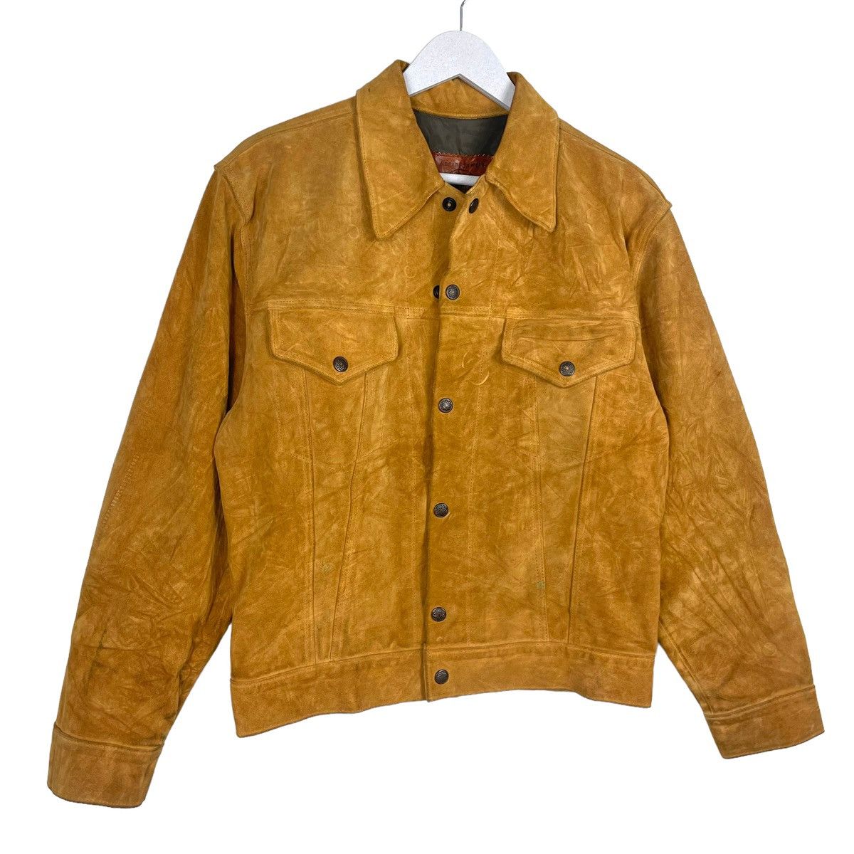 Golden Bear × Taylor Stitch 💥 GOLDEN BEAR SUEDE LEATHER TRUCKER JACKET Size US S / EU 44-46 / 1 - 3 Thumbnail