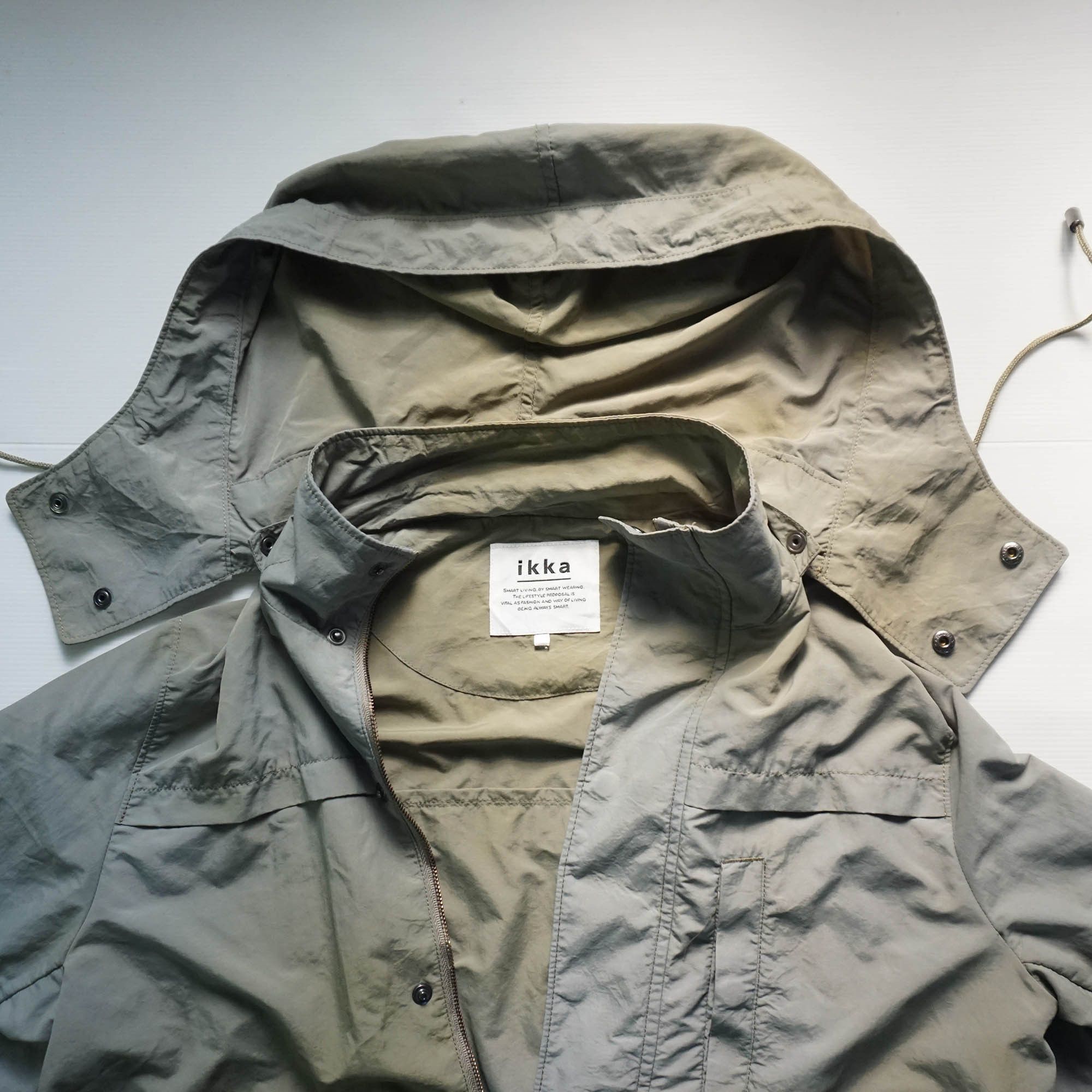 Japanese Brand IKKA Sun Faded Hooded Windbreaker Size US M / EU 48-50 / 2 - 5 Thumbnail