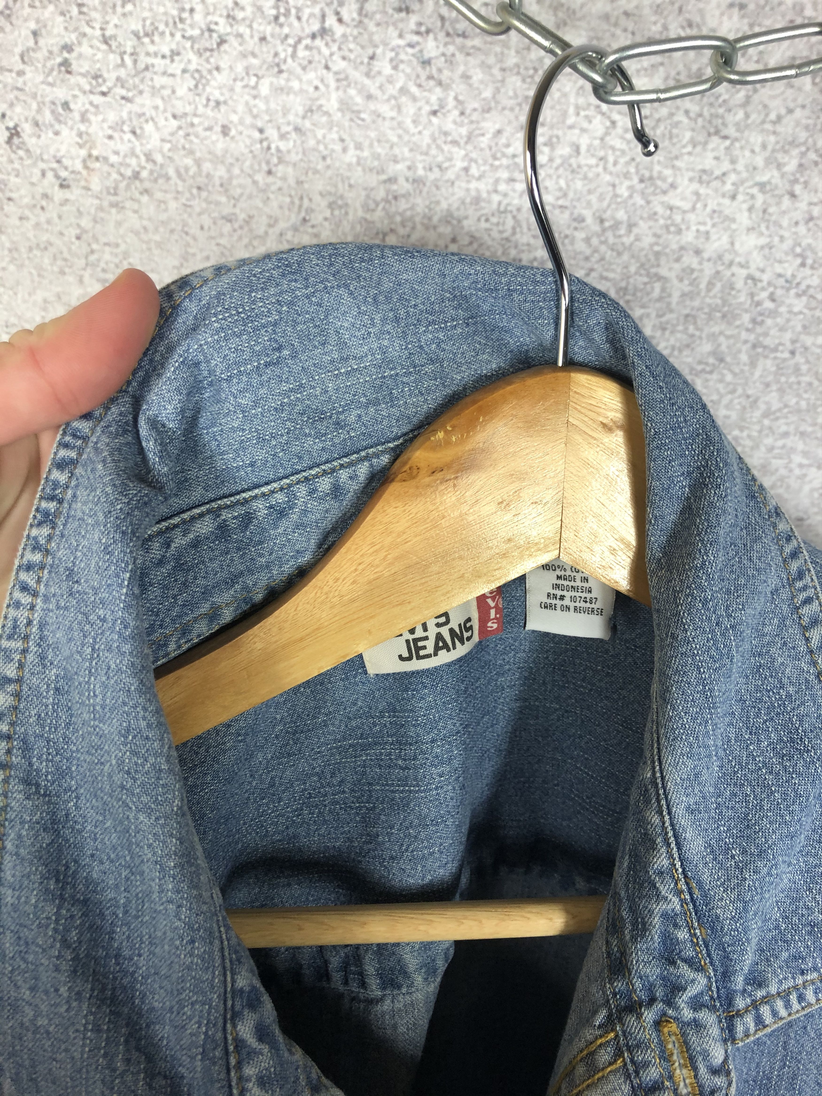 Levi's × Levi's Vintage Clothing × Vintage Vintage 90s Levi’s Denim Western Shirt Size US XL / EU 56 / 4 - 6 Thumbnail