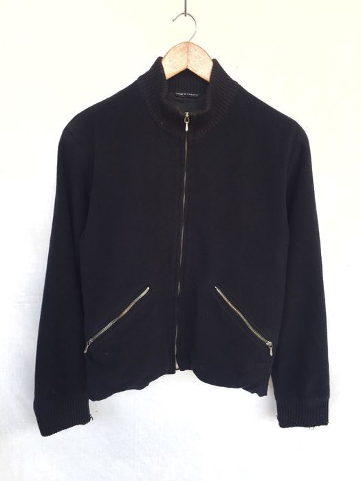 Agnes B. Black Minimalist Wool Riri Zipper Jacket | Grailed