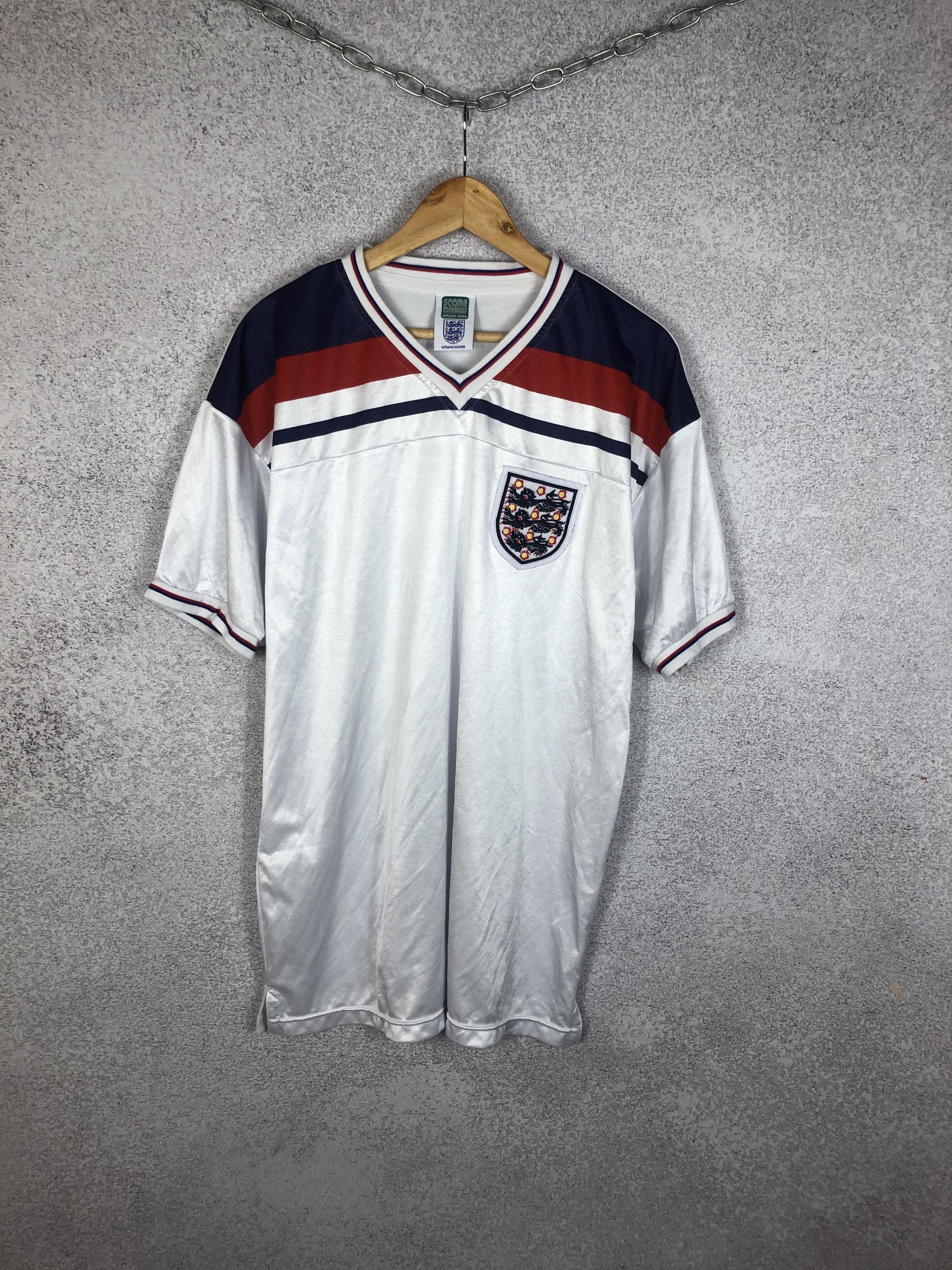 Vintage Vintage England 1980 Home Shirt Soccer Jersey Score Draw XL ...