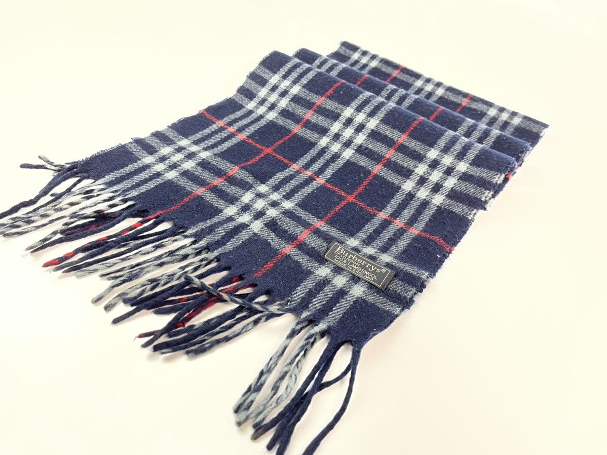 Burberry × Vintage Burberrys Muffler Scarf Nova Check Pattern Lambswool Size ONE SIZE - 6 Thumbnail