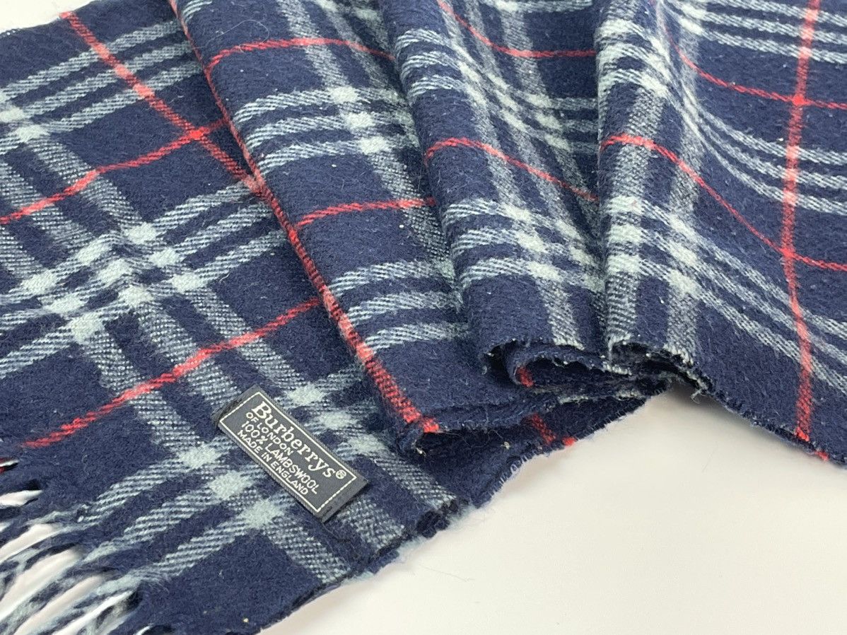 Burberry × Vintage Burberrys Muffler Scarf Nova Check Pattern Lambswool Size ONE SIZE - 4 Thumbnail