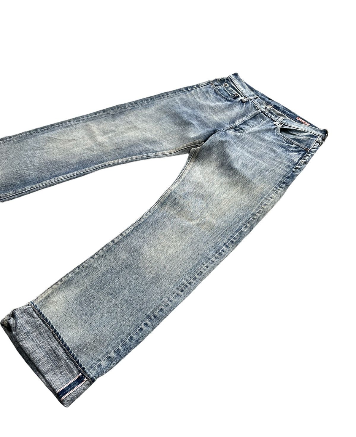 Japanese Brand Bartack Aging Wash Selvedge Denim Size US 32 / EU 48 - 3 Thumbnail