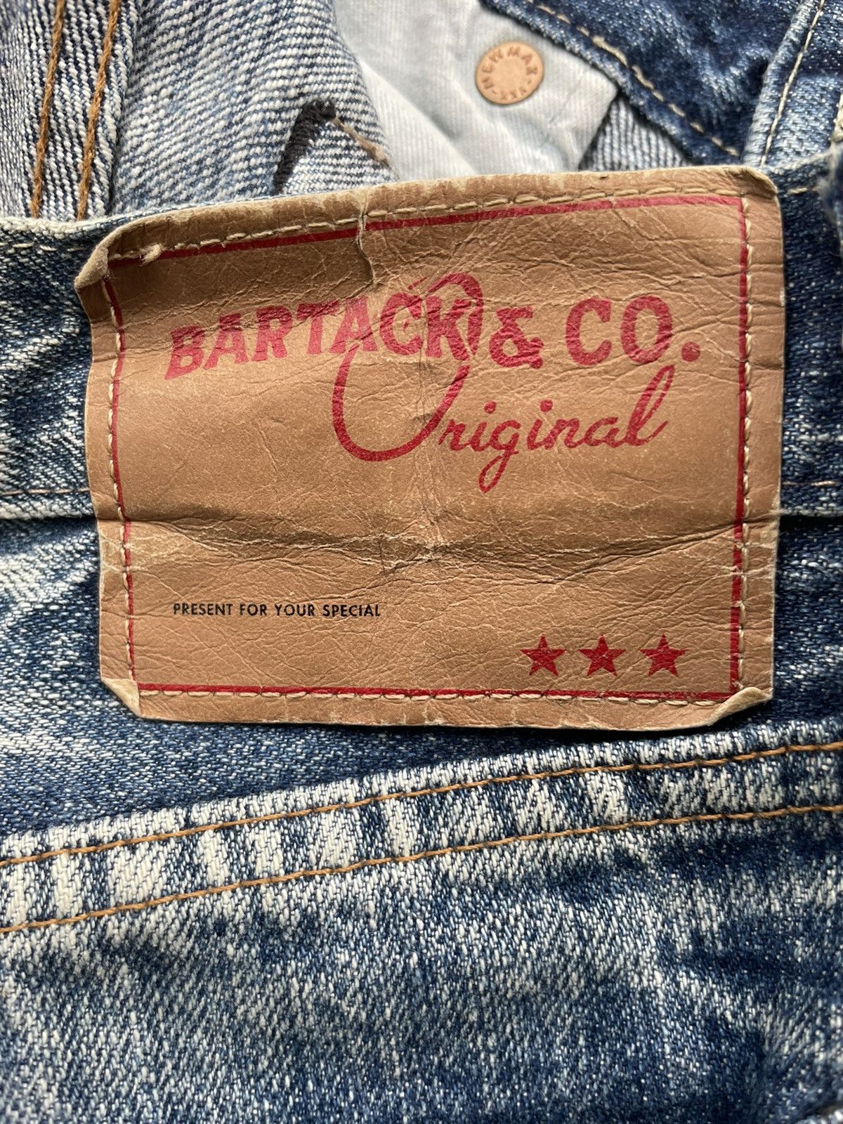 Japanese Brand Bartack Aging Wash Selvedge Denim Size US 32 / EU 48 - 18 Thumbnail