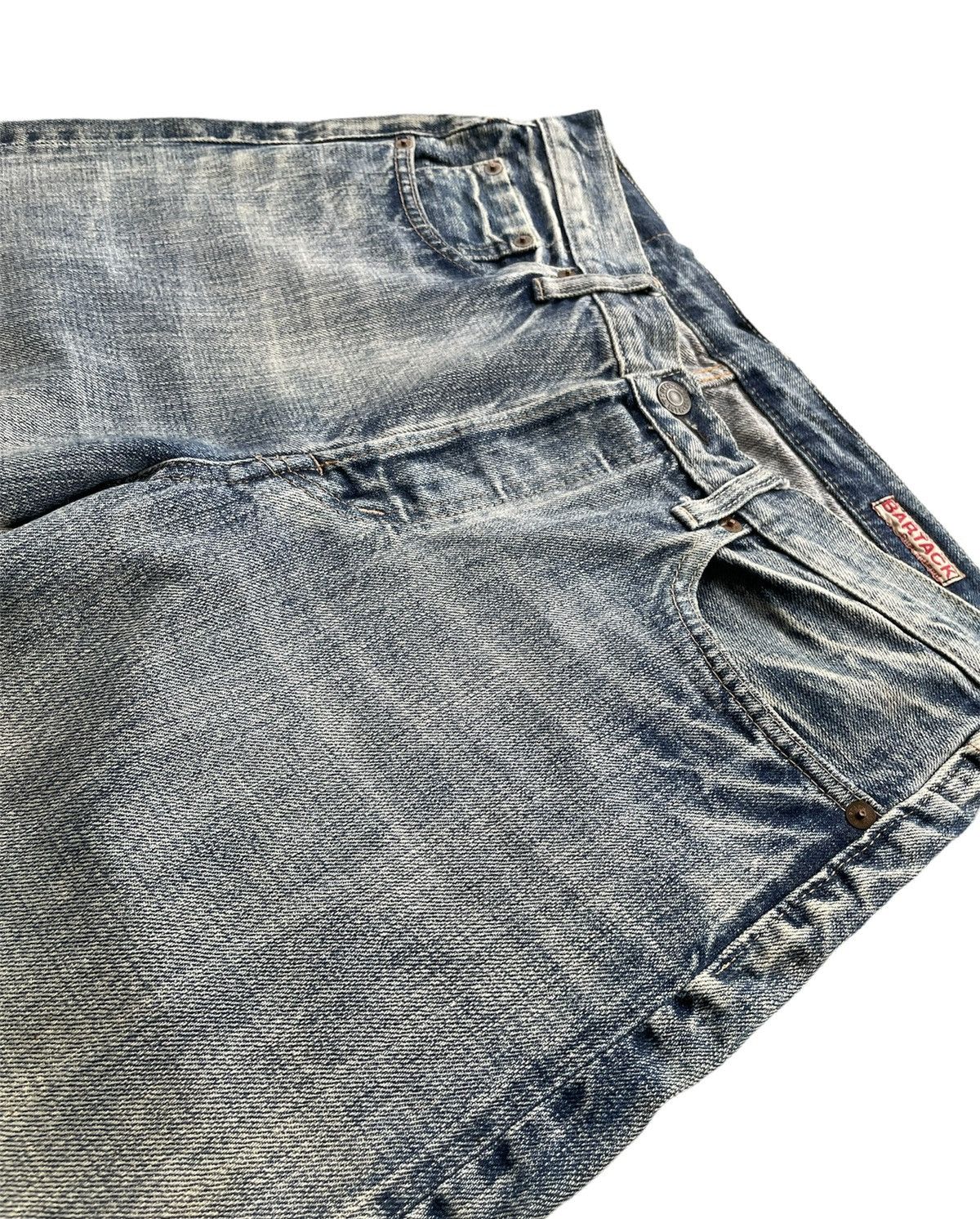 Japanese Brand Bartack Aging Wash Selvedge Denim Size US 32 / EU 48 - 9 Thumbnail