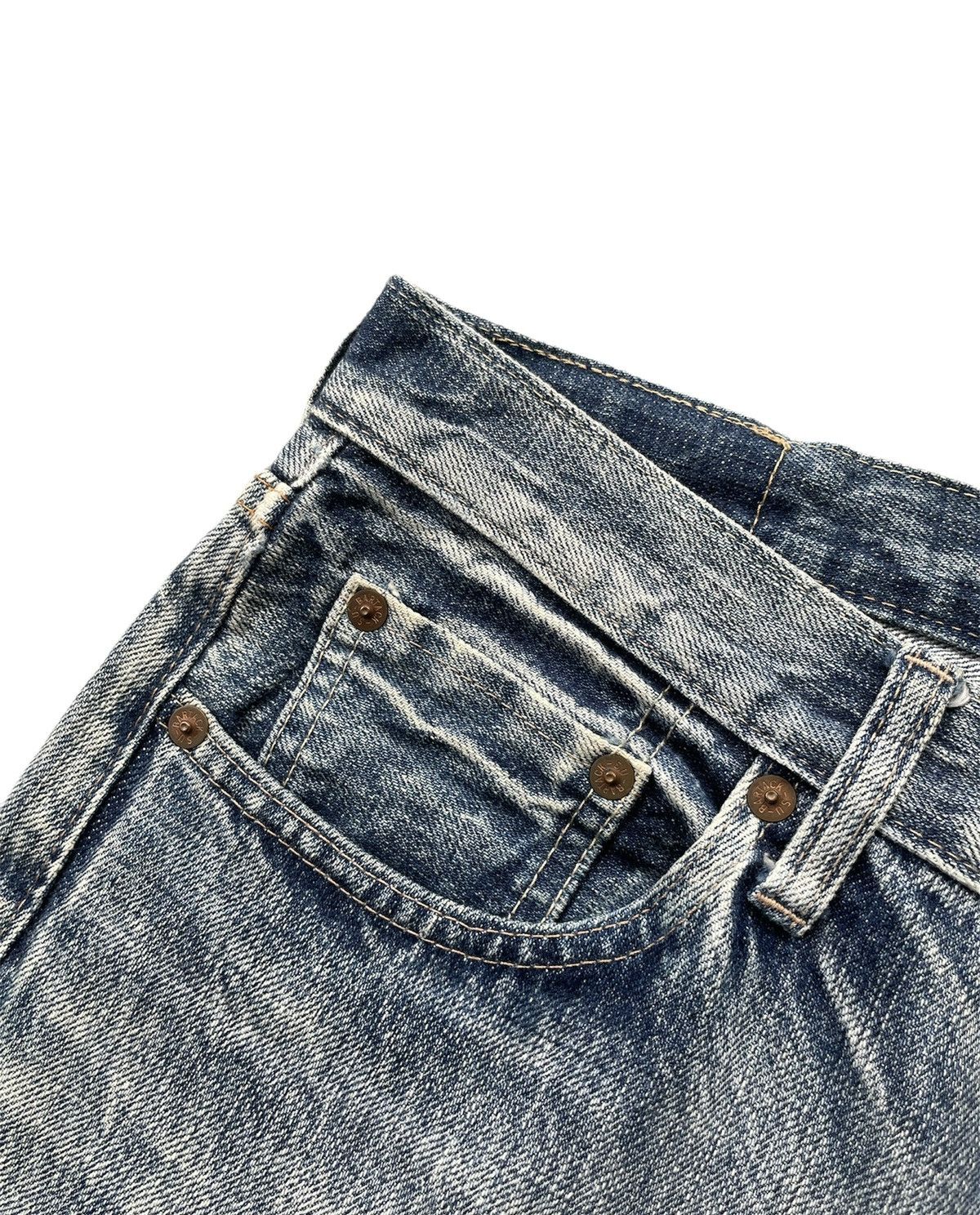 Japanese Brand Bartack Aging Wash Selvedge Denim Size US 32 / EU 48 - 10 Thumbnail