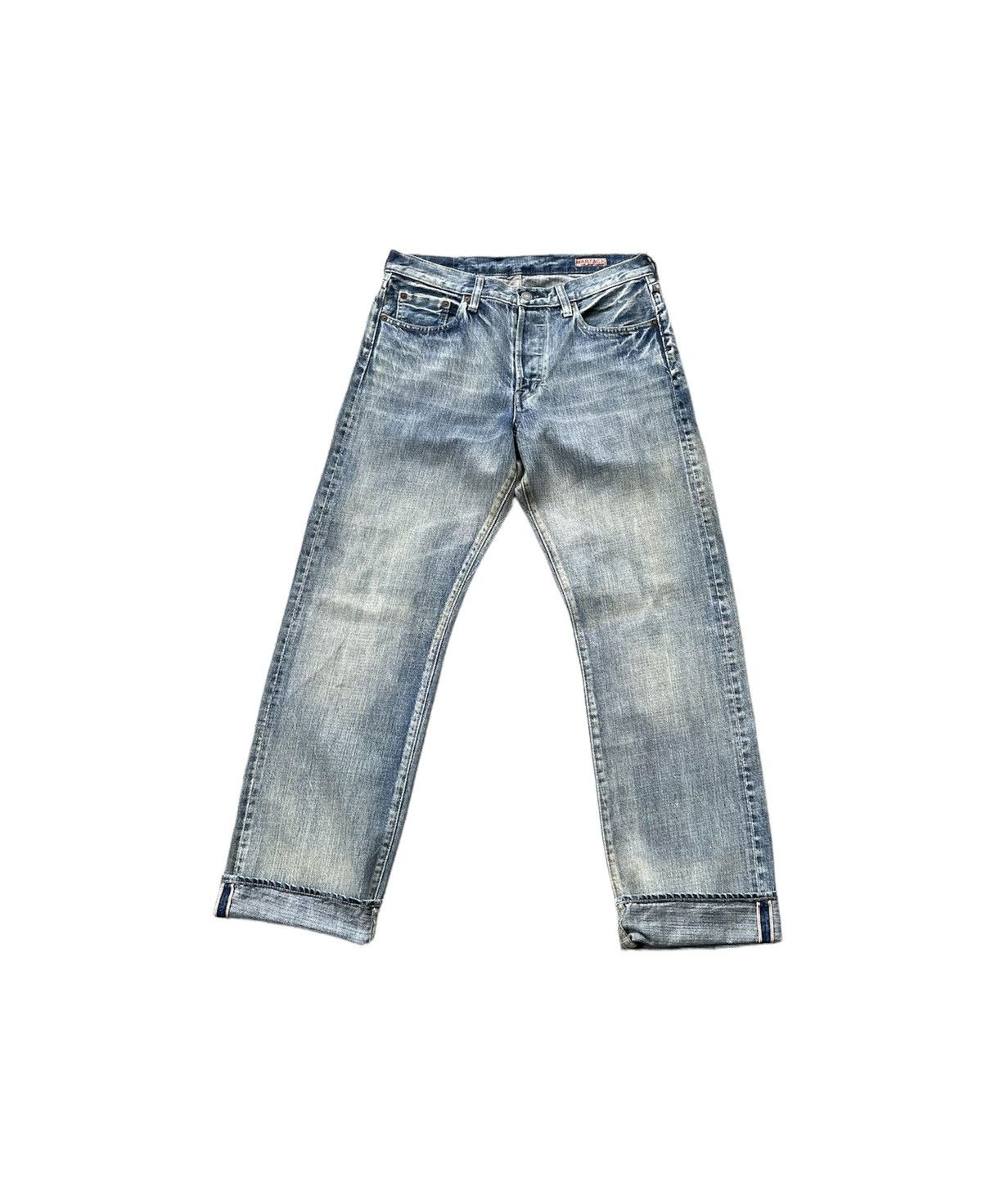 Japanese Brand Bartack Aging Wash Selvedge Denim Size US 32 / EU 48 - 1 Thumbnail