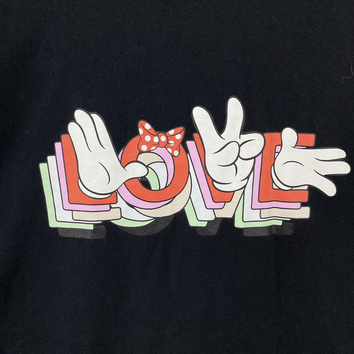 Ambush Design × Disney × Uniqlo UT UNIQLO x DISNEY x Ambush Love Print Black Short Sleeve Size M / US 6-8 / IT 42-44 - 3 Thumbnail