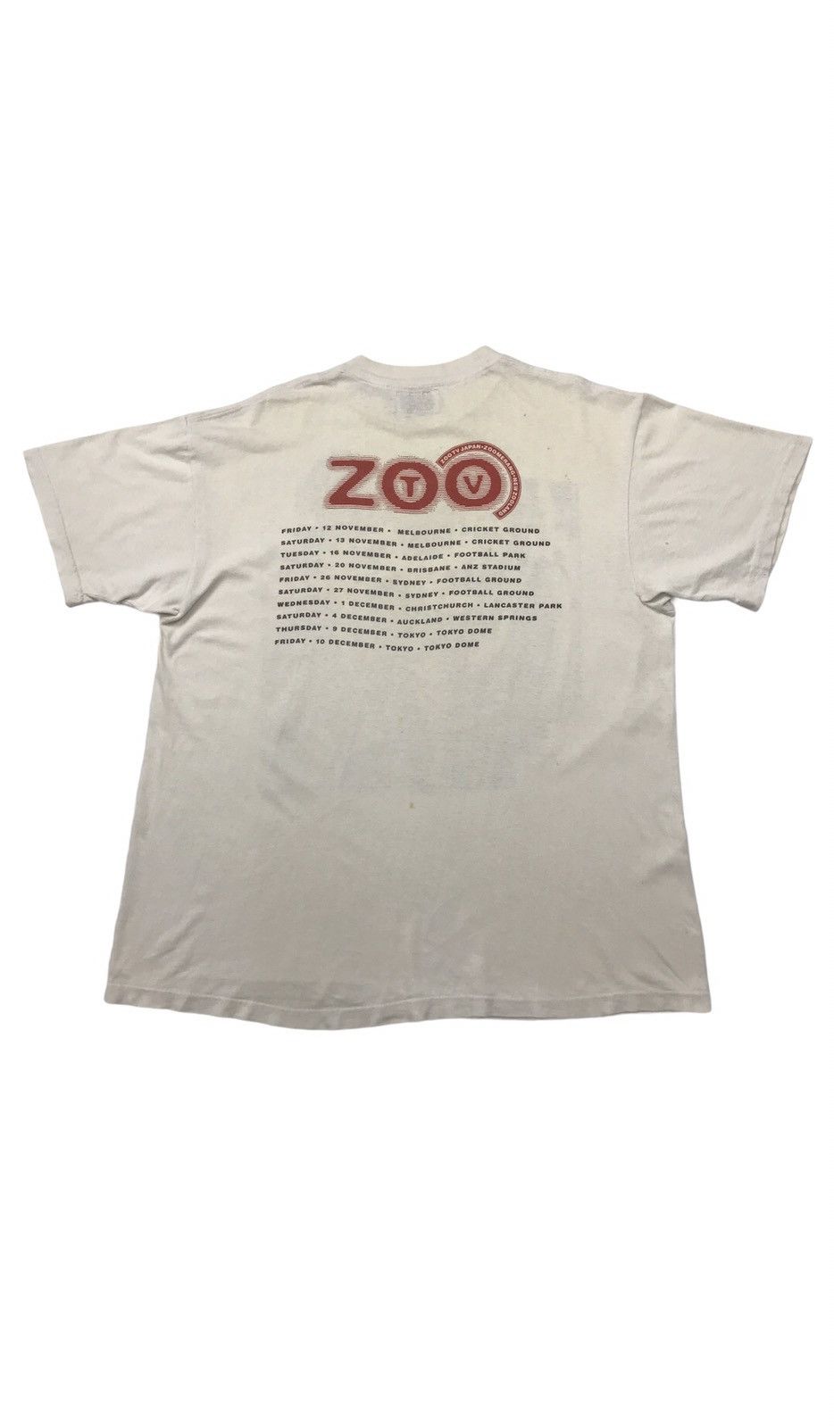 Band Tees Vintage 90s U2 ZOO TV Promo Tour Shirt Size US XXL / EU 58 / 5 - 2 Thumbnail