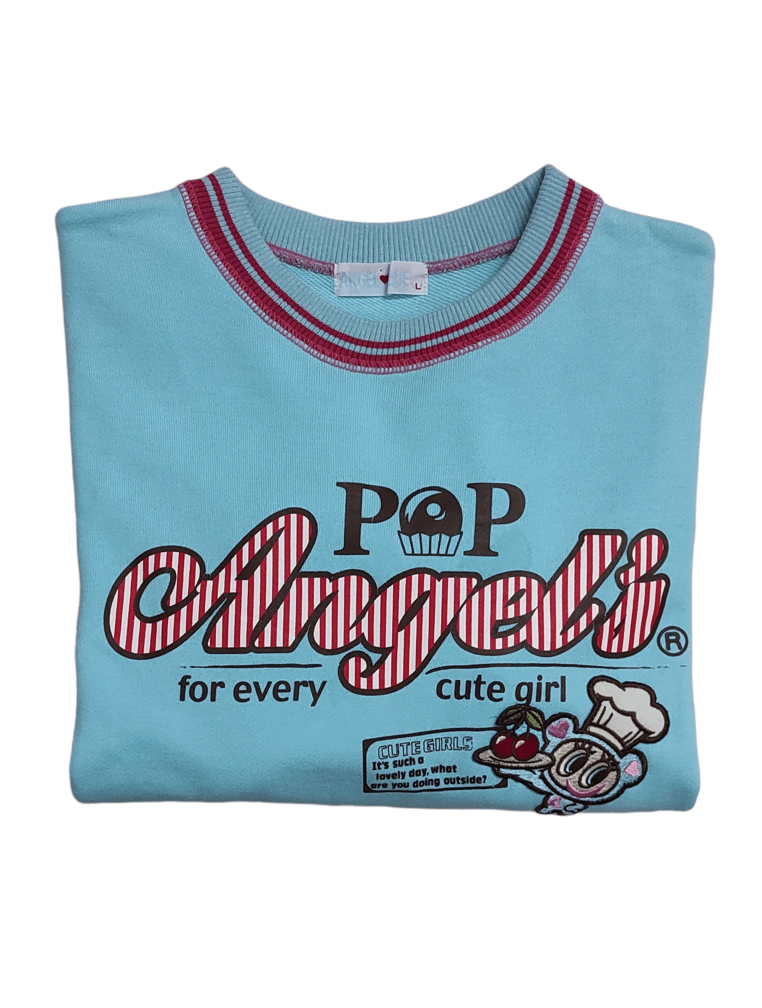 Angel Blue Vintage 90s Angel Blue POP Angel's for every cute girl sweat Size L / US 10 / IT 46 - 12 Thumbnail