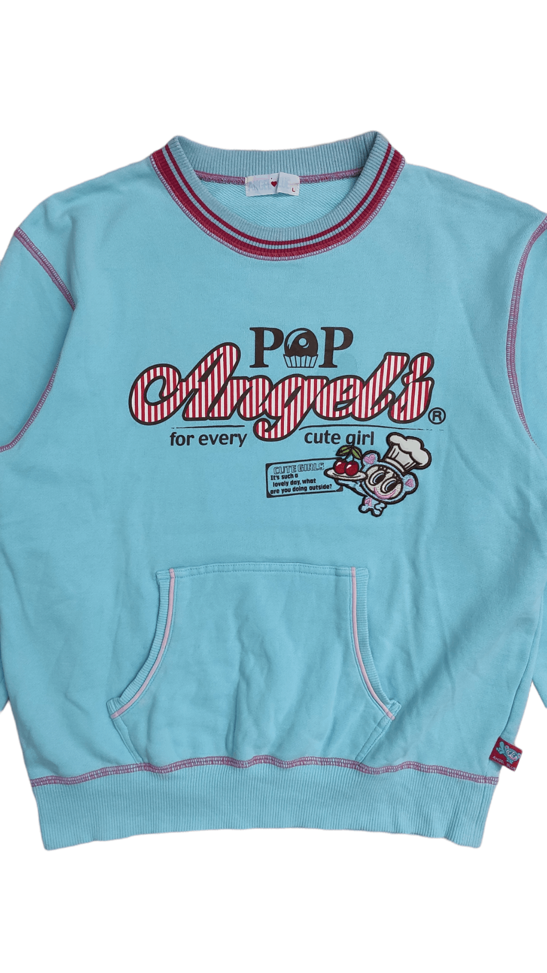 Angel Blue Vintage 90s Angel Blue POP Angel's for every cute girl sweat Size L / US 10 / IT 46 - 7 Thumbnail