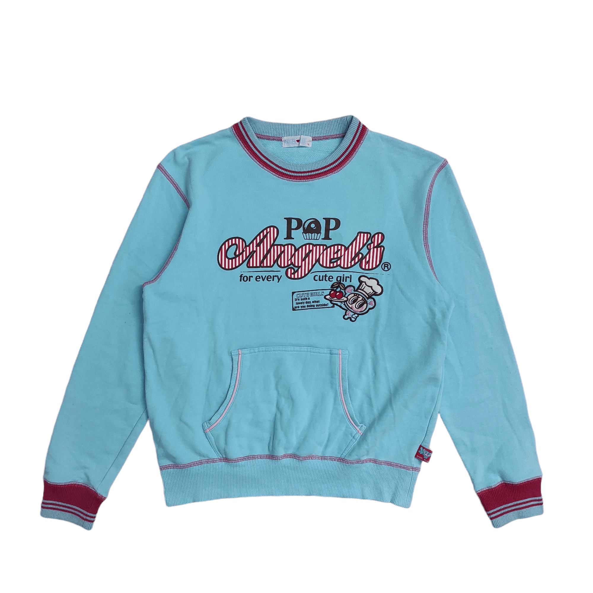 Angel Blue Vintage 90s Angel Blue POP Angel's for every cute girl sweat Size L / US 10 / IT 46 - 1 Thumbnail