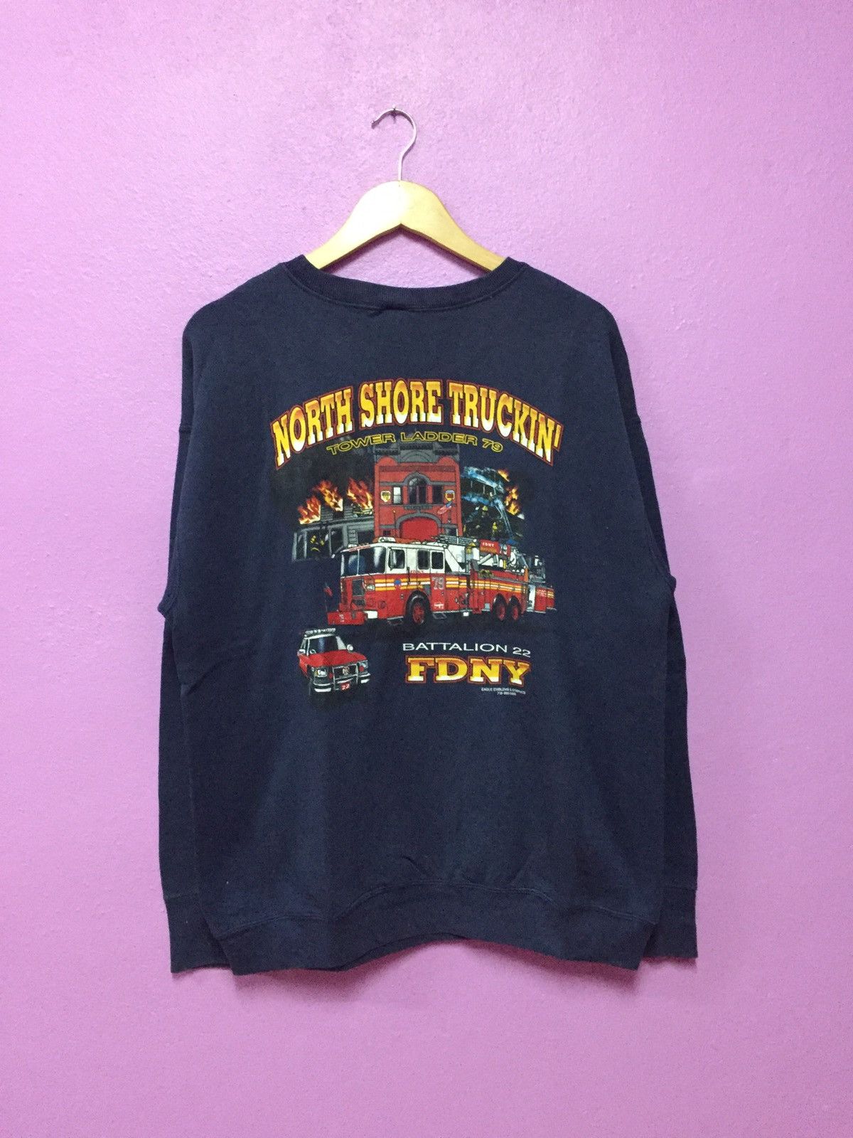 Fruit Of The Loom Vintage 90's Battalion 22 Sweatshirts Size L Size US L / EU 52-54 / 3 - 1 Thumbnail