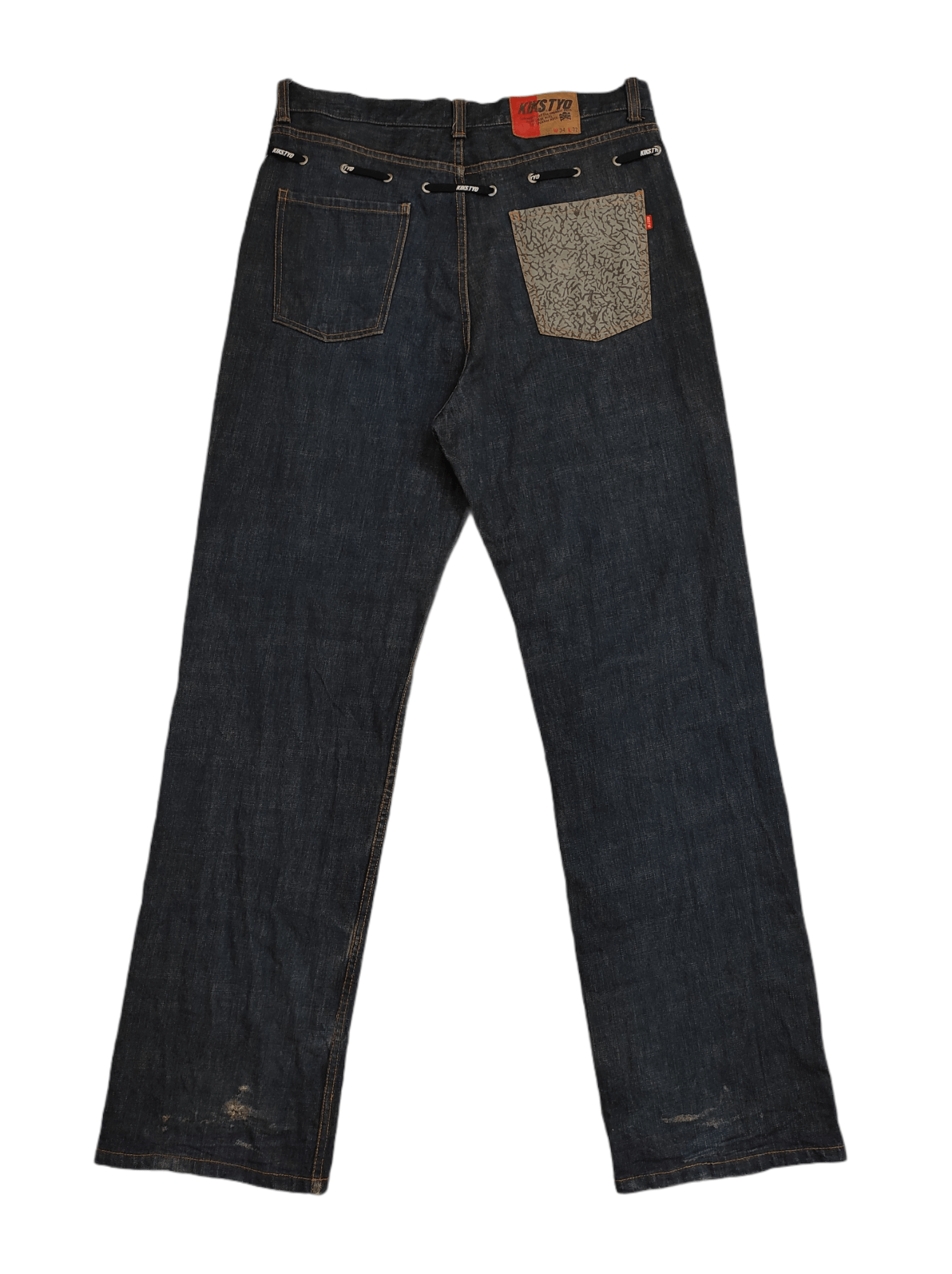 Japanese Brand FW2000 Kiks Tyo rigid denim with draw string Size US 34 / EU 50 - 2 Thumbnail