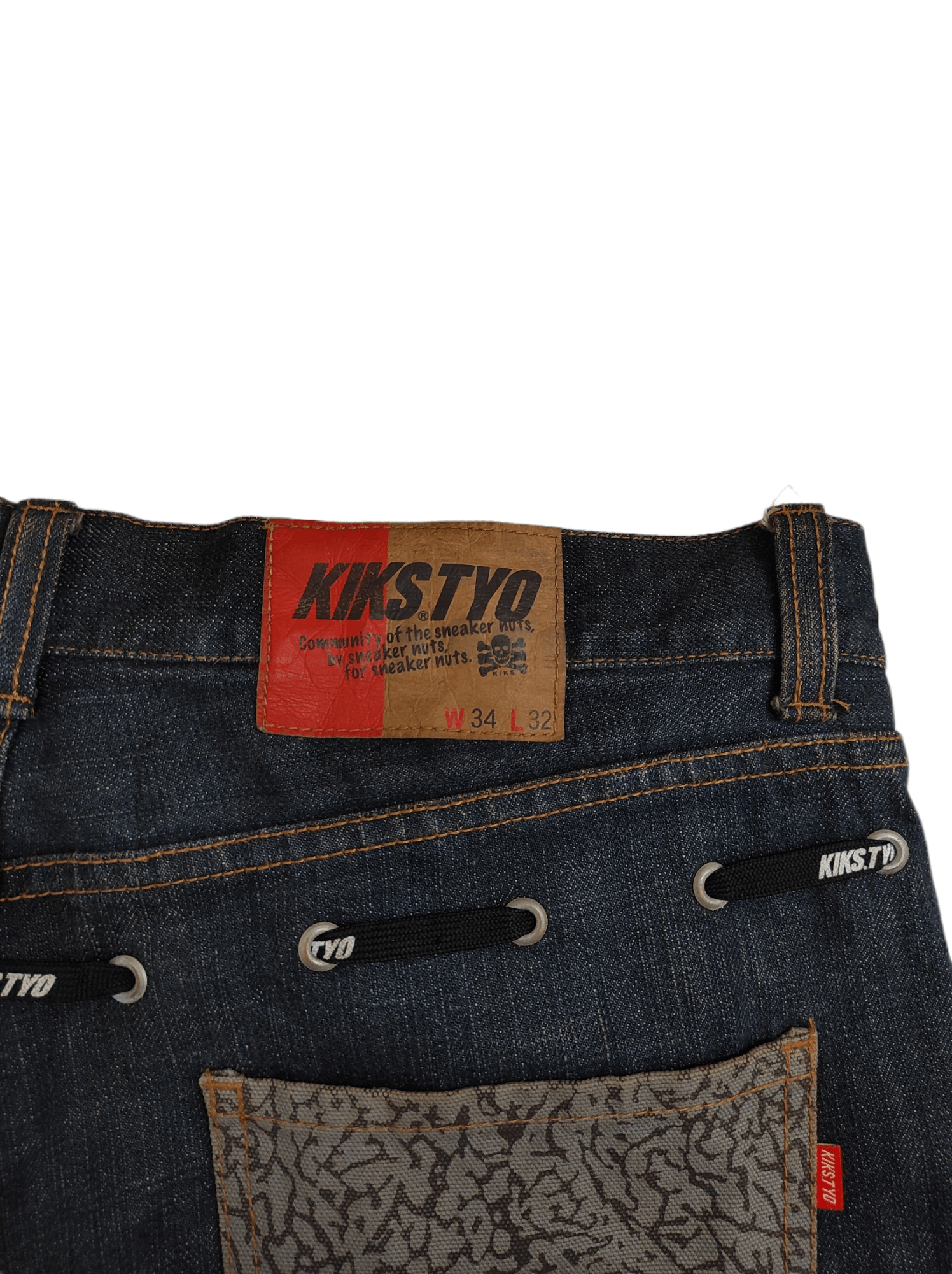Japanese Brand FW2000 Kiks Tyo rigid denim with draw string Size US 34 / EU 50 - 4 Thumbnail