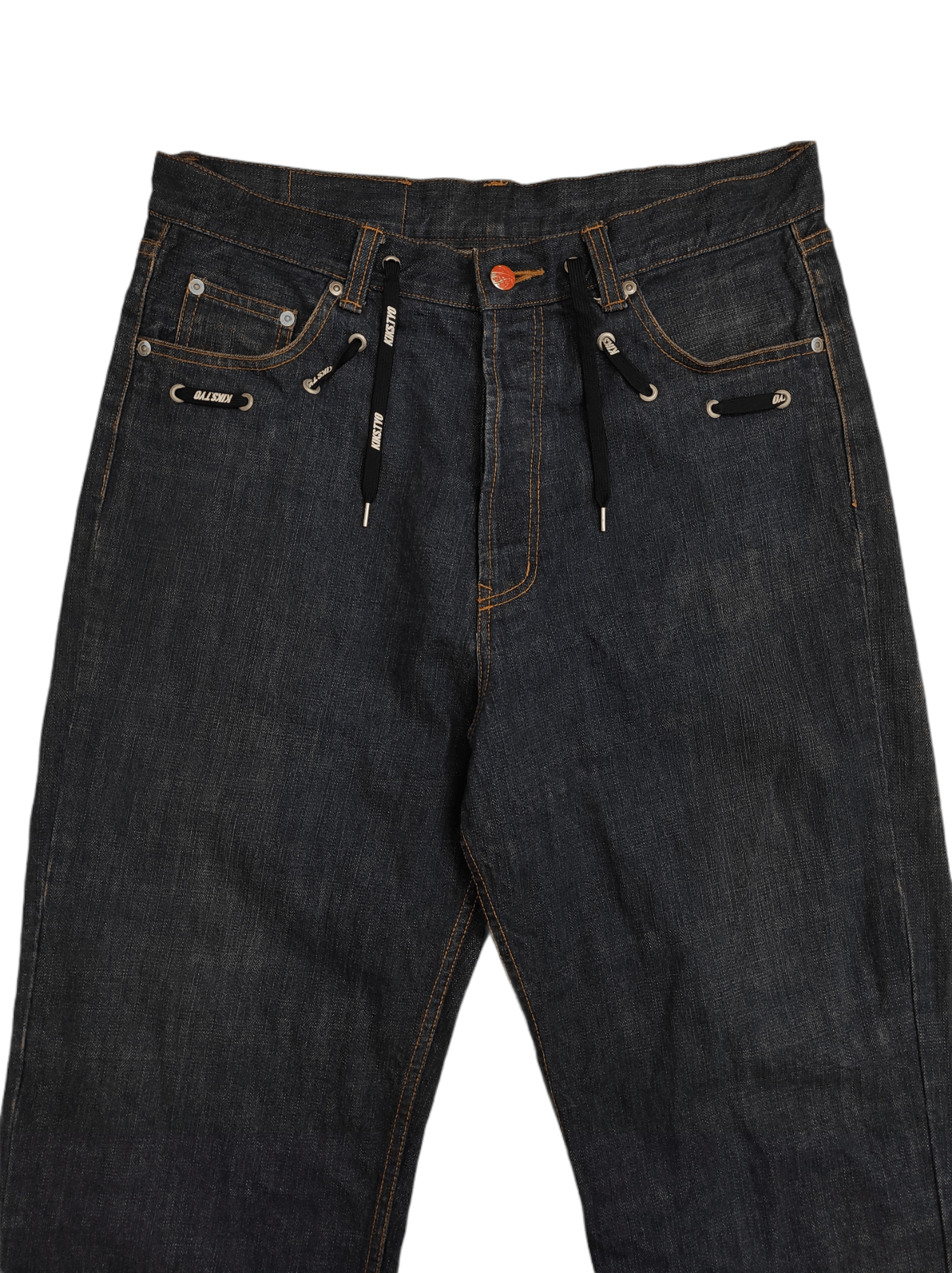 Japanese Brand FW2000 Kiks Tyo rigid denim with draw string Size US 34 / EU 50 - 7 Thumbnail