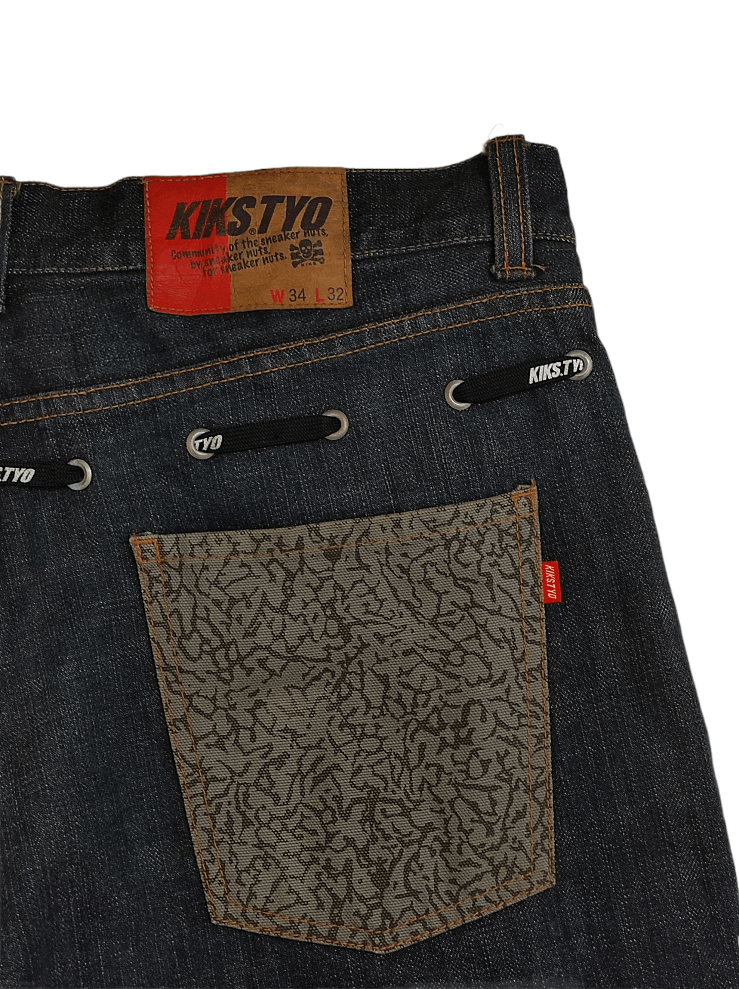 Japanese Brand FW2000 Kiks Tyo rigid denim with draw string Size US 34 / EU 50 - 3 Thumbnail