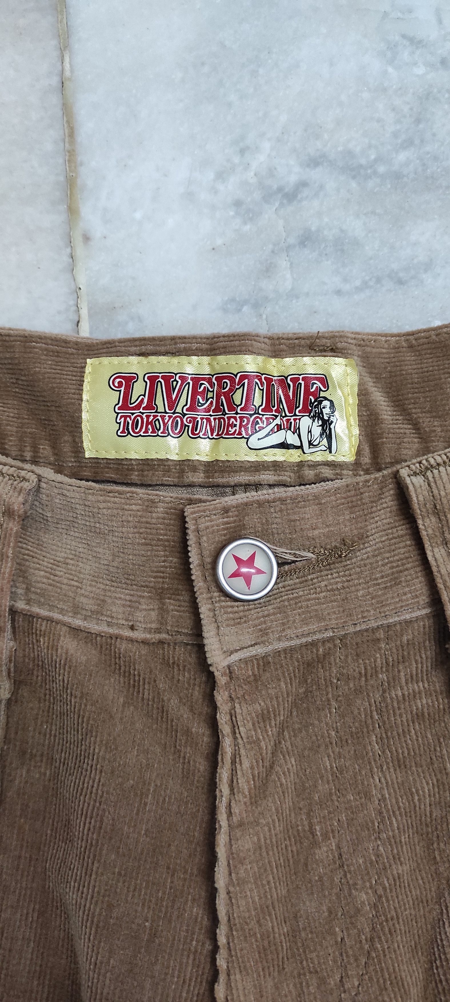 20471120 × Beauty Beast LIVERTINE TOKYO UNDERGROUND Sun faded velvet Bush pants Size US 32 / EU 48 - 3 Thumbnail