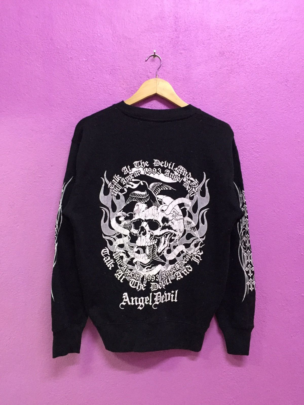 Angel Devil Skull Sweatshirts Size Medium
