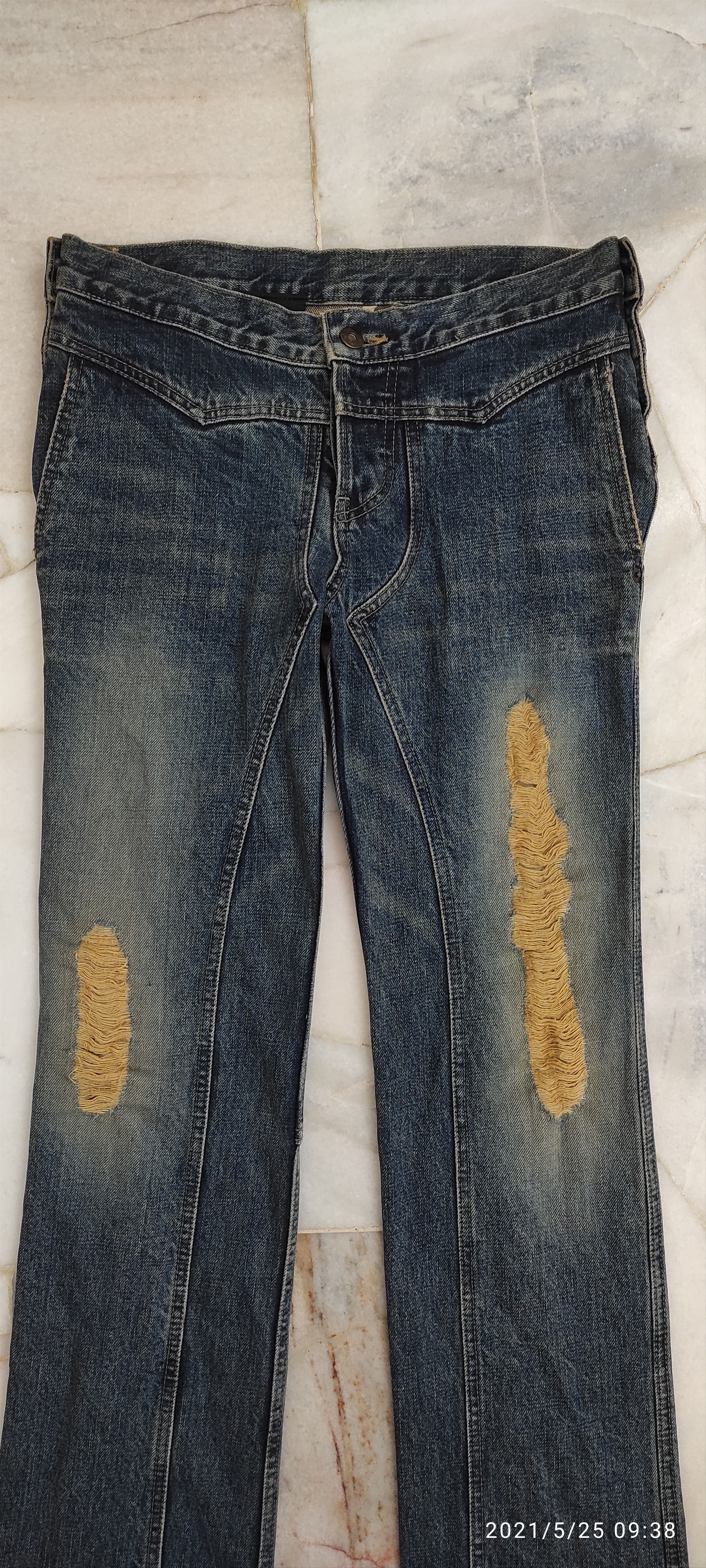 Japanese Brand ⚡️𝐐𝐔𝐈𝐂𝐊 𝐒𝐀𝐋𝐄 AW2000 OSSA MANDO mud Jeans Size US 30 / EU 46 - 7 Thumbnail