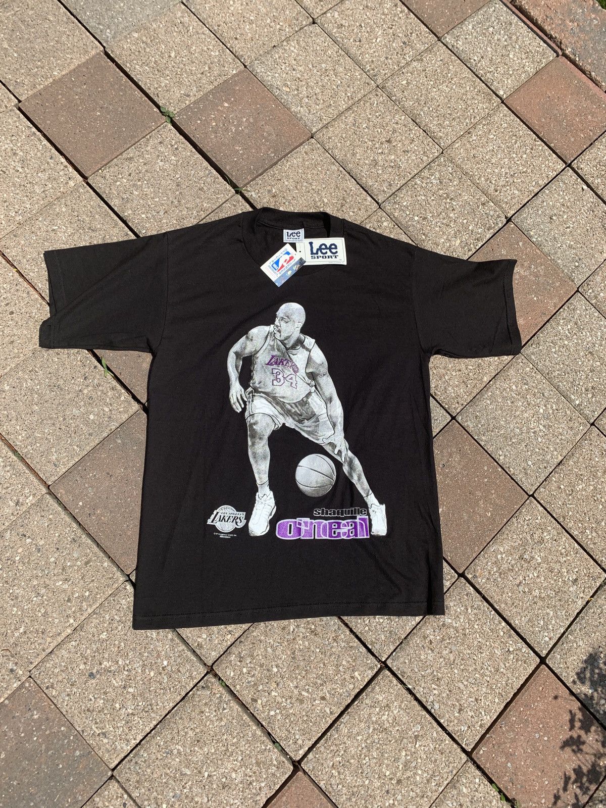 NBA Vintage DEADSTOCK Shaq lakers T shirt Size US L / EU 52-54 / 3 - 1 Thumbnail