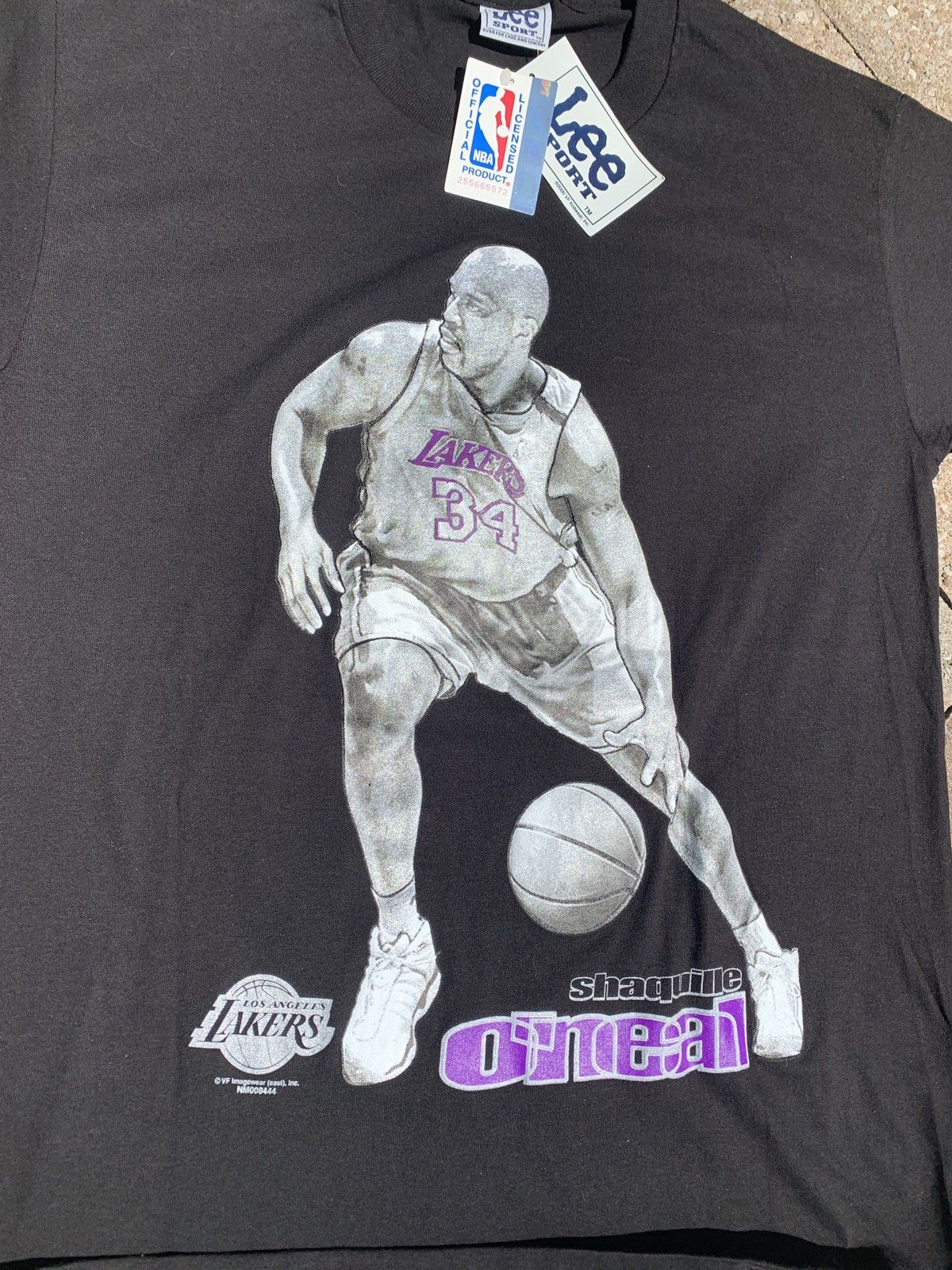 NBA Vintage DEADSTOCK Shaq lakers T shirt Size US L / EU 52-54 / 3 - 2 Thumbnail