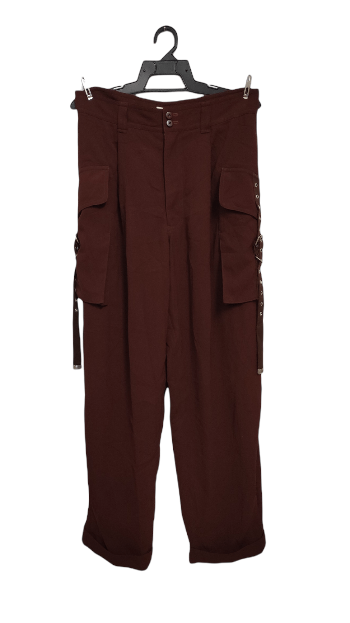 image of Archival Clothing x Avant Garde Archive Kansai Yamamoto Pocket Cargo Bondage Balloon Pants in Burgu