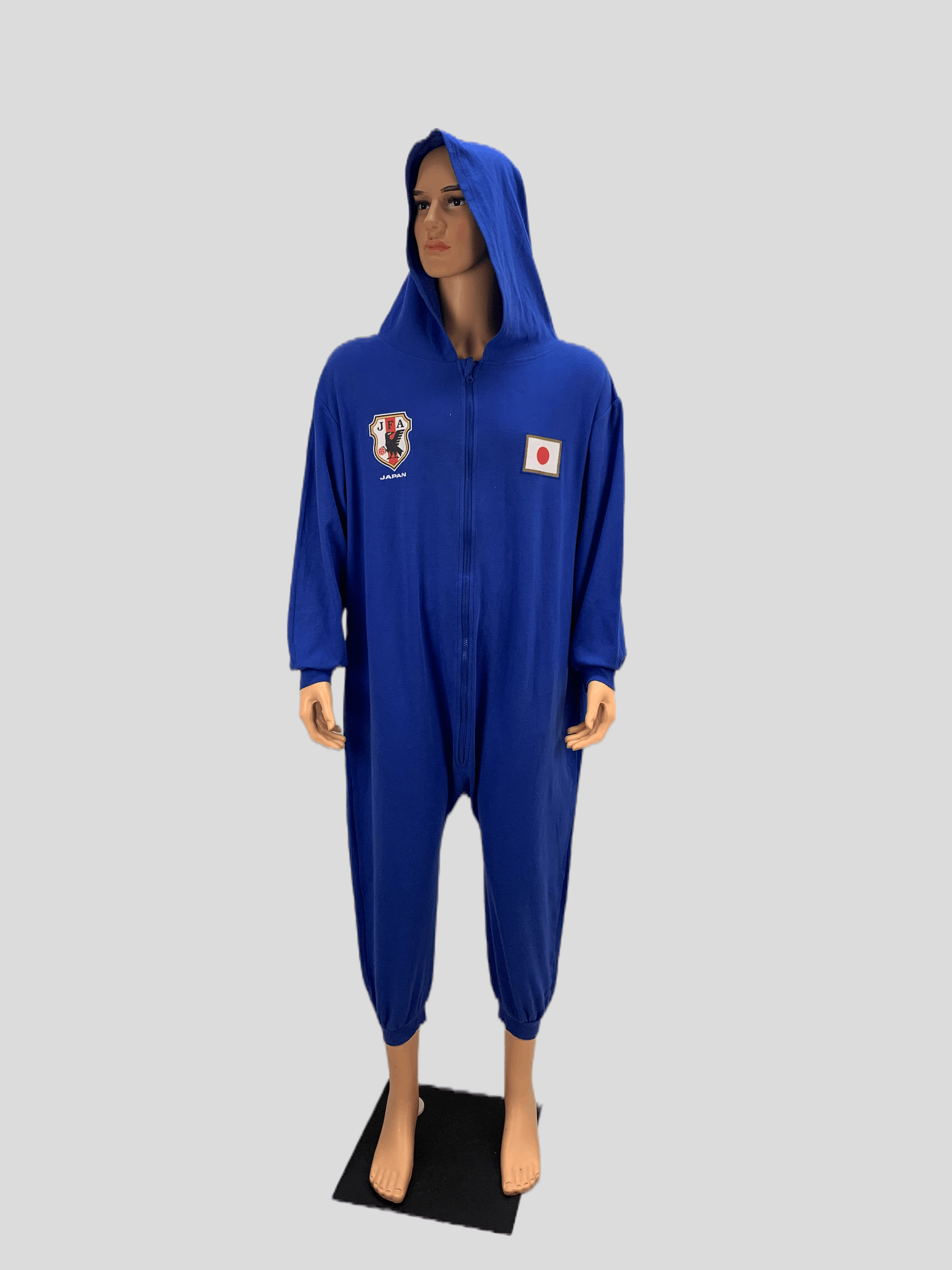 image of Vintage Jfa Japan National Team Hooded Jumpsuits Free Size 3675-001 in Blue, Men's