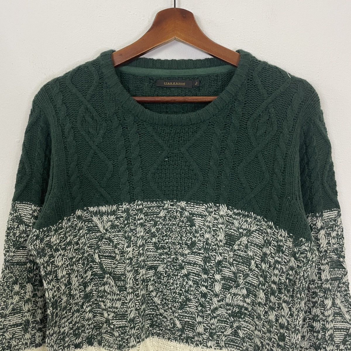 Aran Isles Knitwear × Japanese Brand Vintage Ciao Panic Stripe Jumper Knitwear Size US S / EU 44-46 / 1 - 4 Thumbnail
