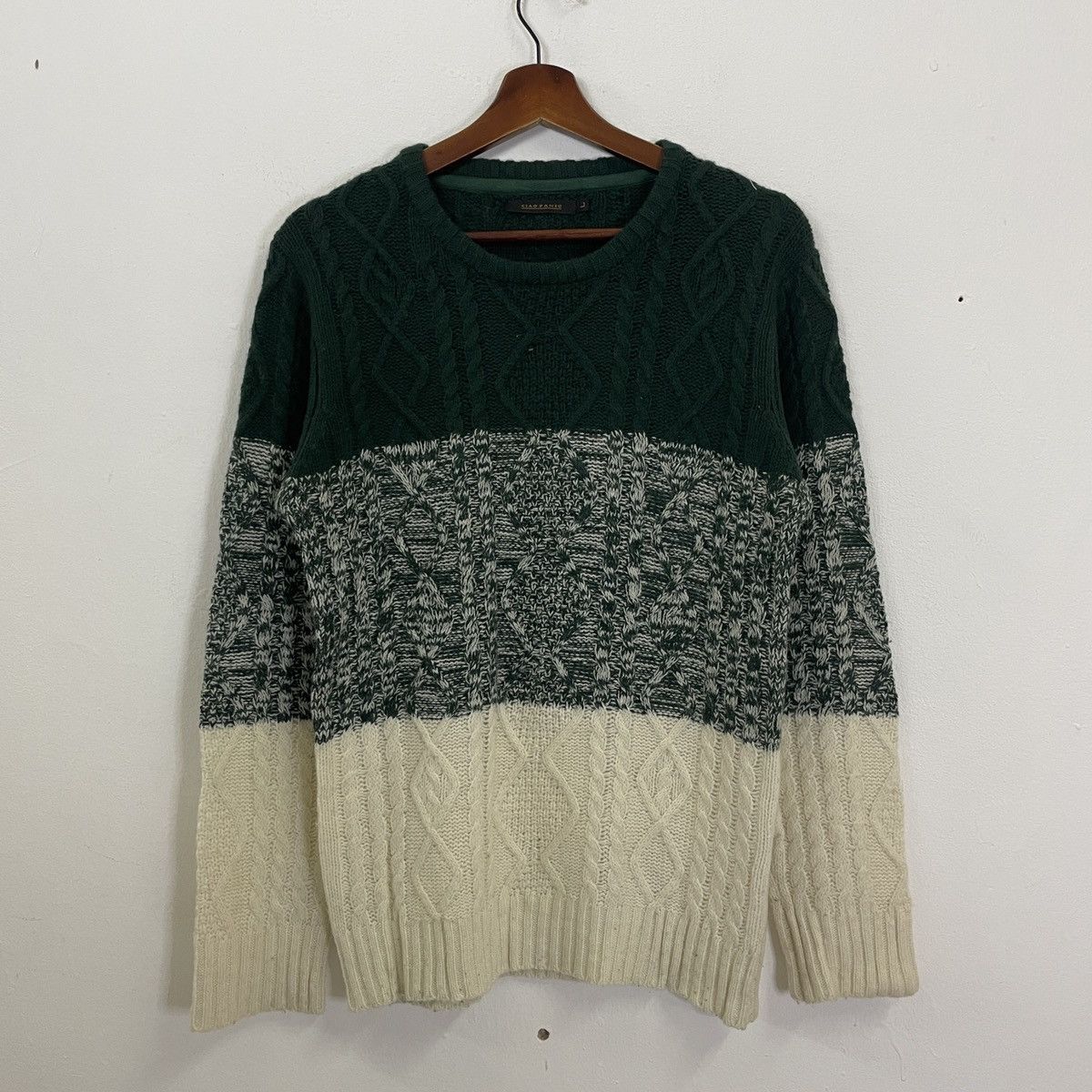 Aran Isles Knitwear × Japanese Brand Vintage Ciao Panic Stripe Jumper Knitwear Size US S / EU 44-46 / 1 - 1 Thumbnail