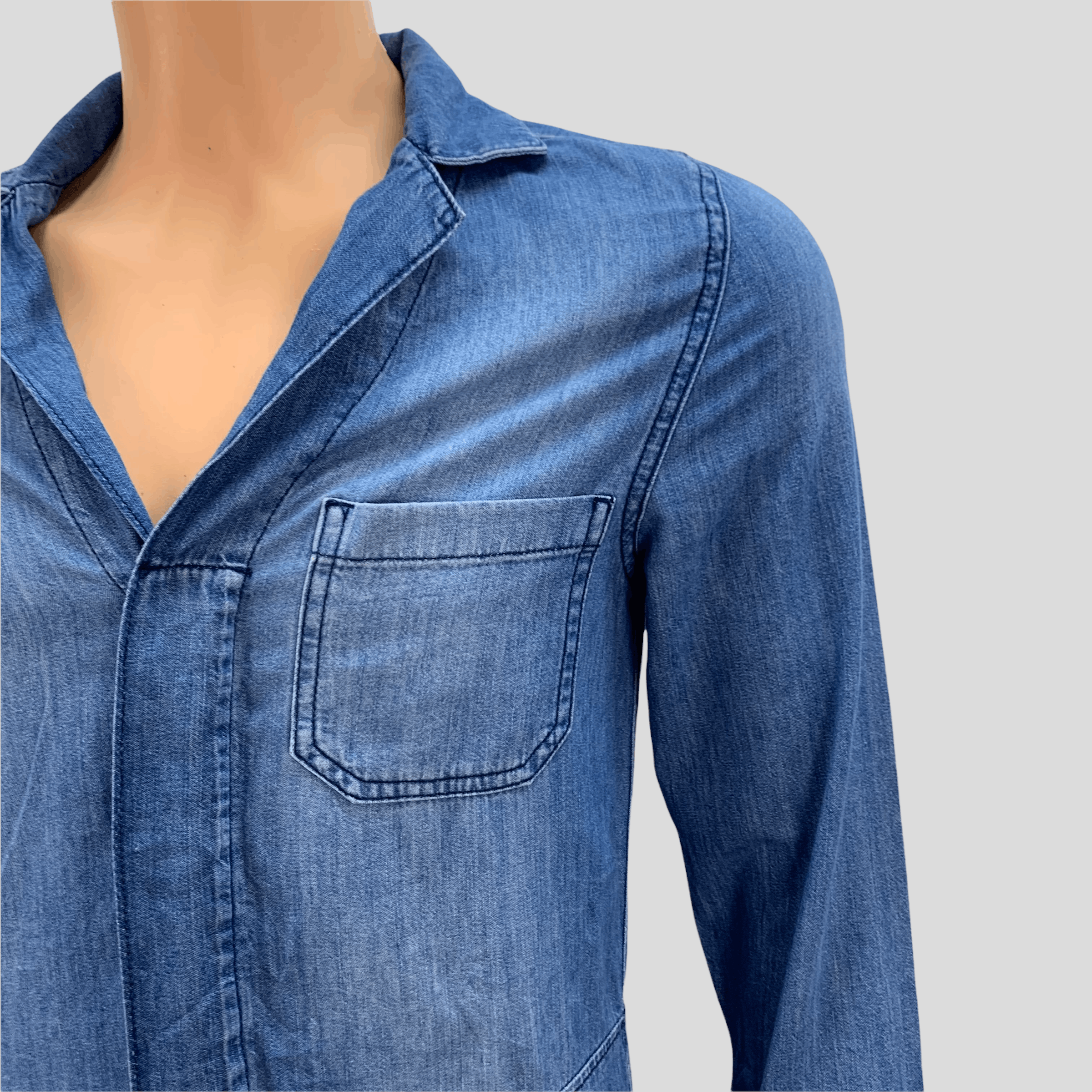 Denim & Co. &Denim Soft Denim Coveralls #3680-128 Size US 30 / EU 46 - 4 Thumbnail