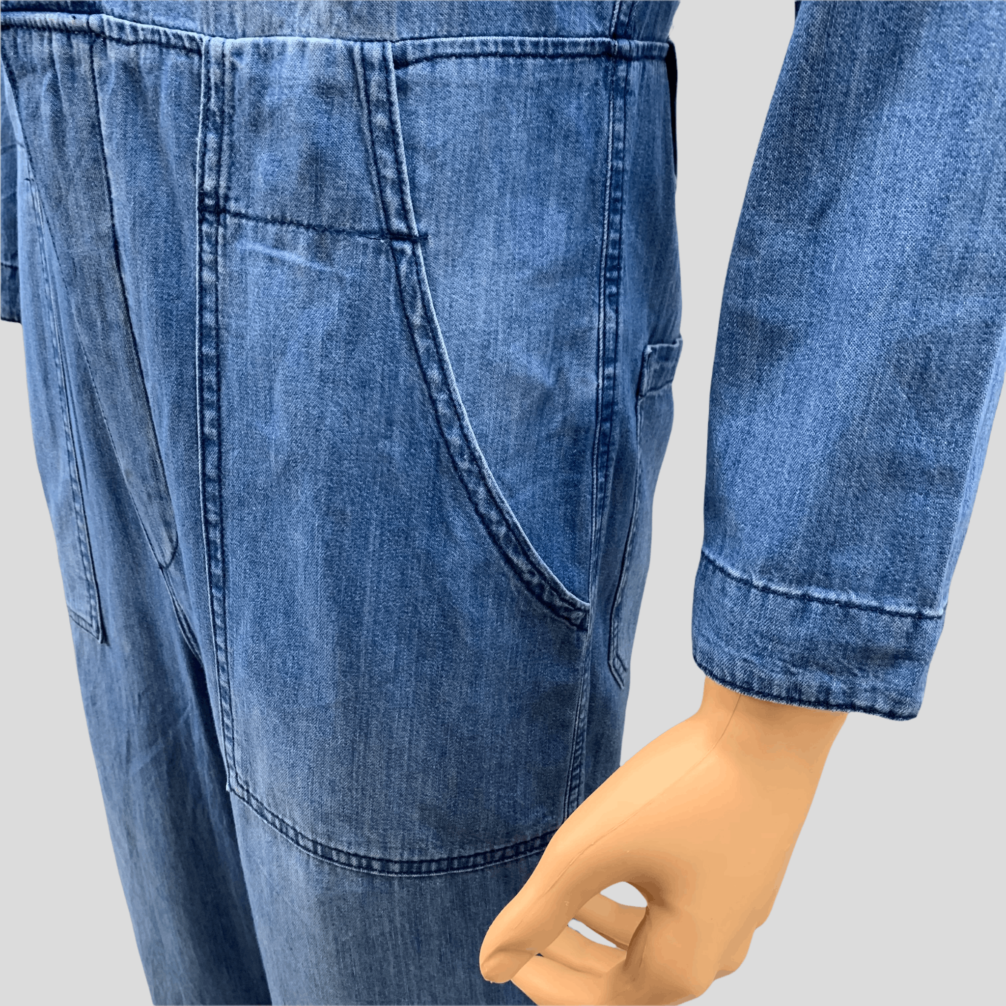 Denim & Co. &Denim Soft Denim Coveralls #3680-128 Size US 30 / EU 46 - 6 Thumbnail