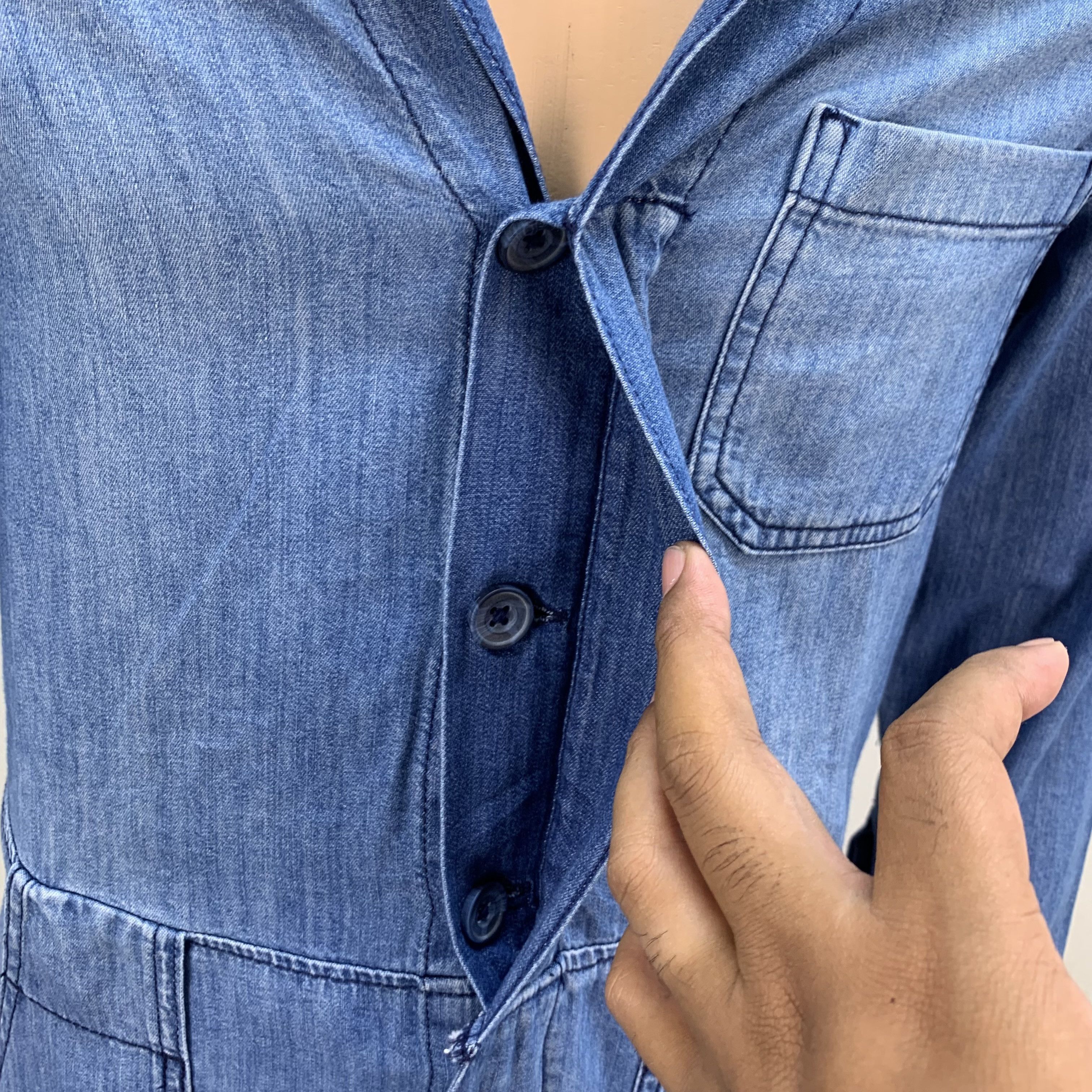Denim & Co. &Denim Soft Denim Coveralls #3680-128 Size US 30 / EU 46 - 3 Thumbnail