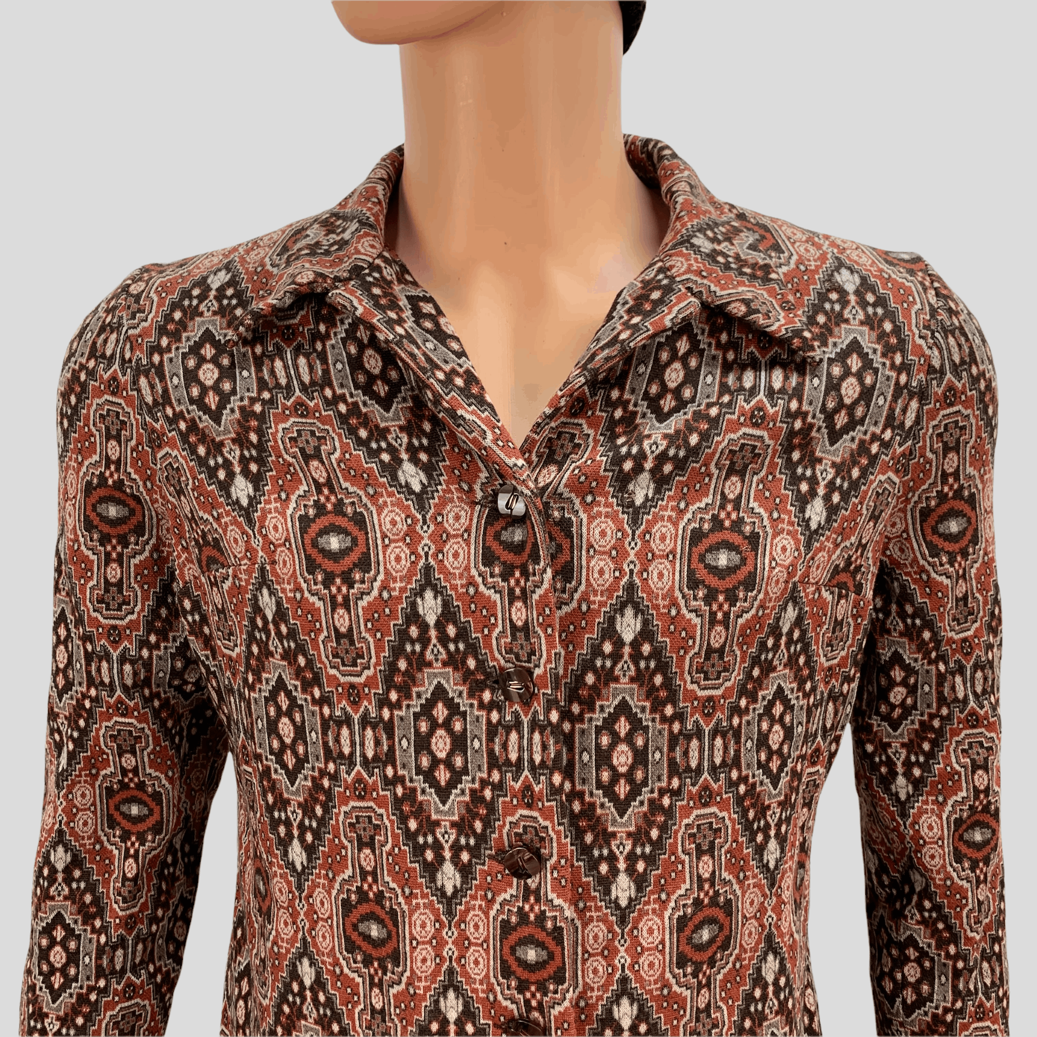 Japanese Brand Lucia Button Down Shirt Retro Style Nice Design #3682-128 Size M / US 6-8 / IT 42-44 - 3 Thumbnail