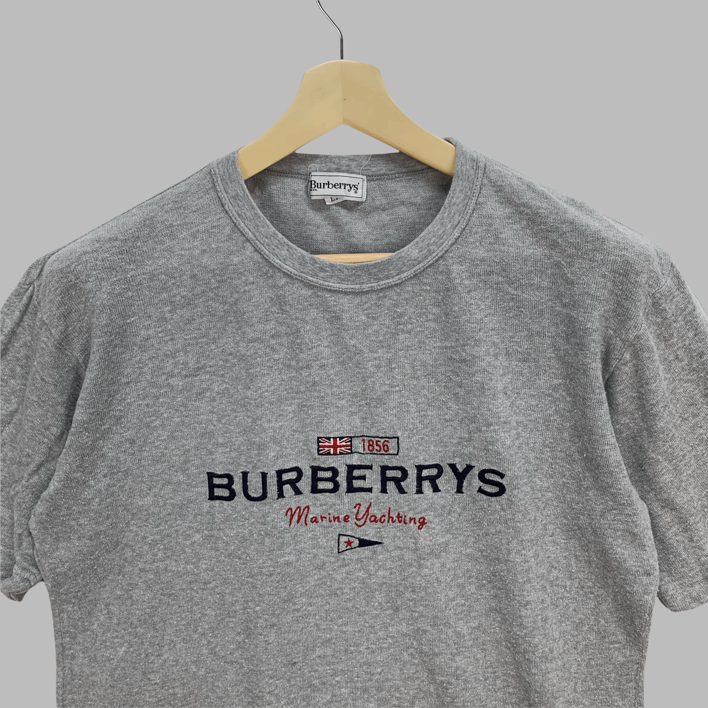 Burberry Burberrys Marine Yachting Big Logo Tees #3715-129 Size US L / EU 52-54 / 3 - 2 Thumbnail