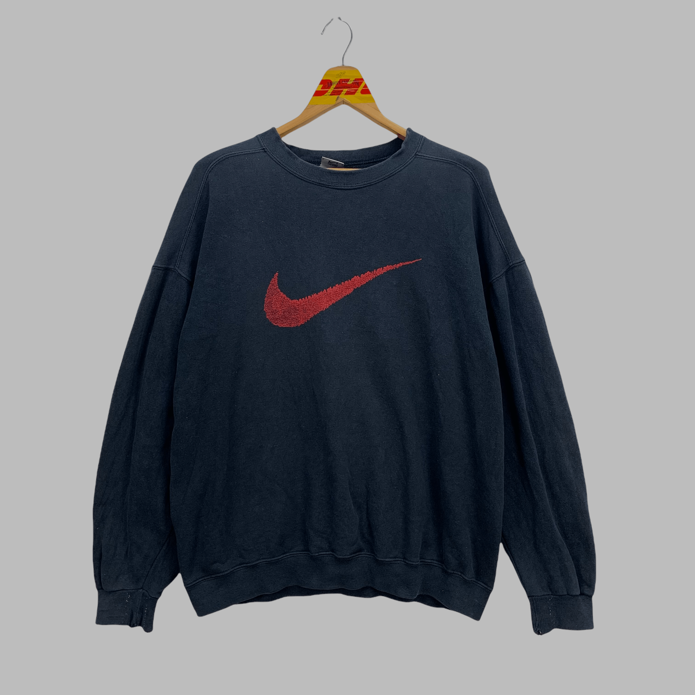 Nike 90's Nike Swoosh Big Logo Crewneck Sweatshirts #3689-129 Size US L / EU 52-54 / 3 - 1 Thumbnail