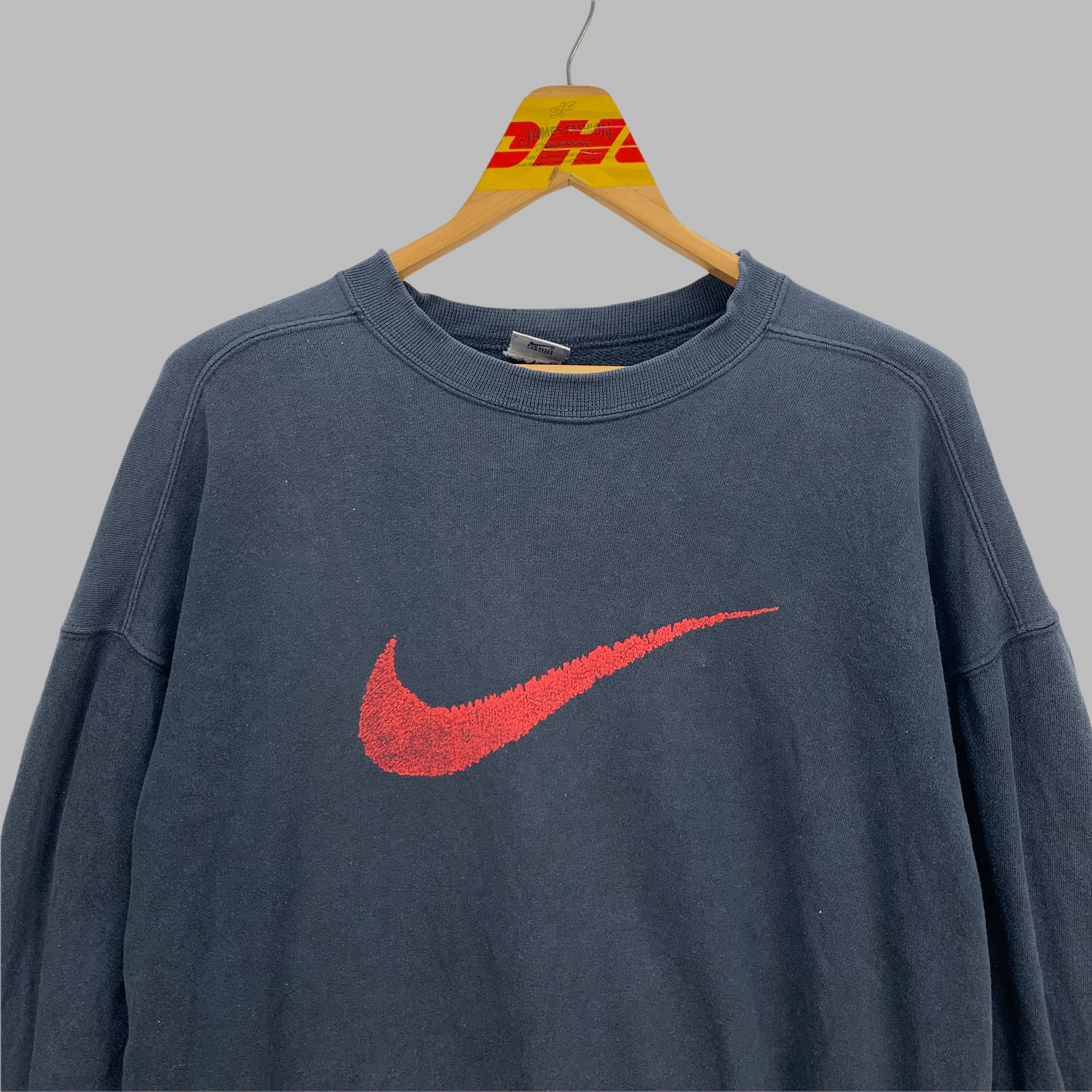 Nike 90's Nike Swoosh Big Logo Crewneck Sweatshirts #3689-129 Size US L / EU 52-54 / 3 - 2 Thumbnail