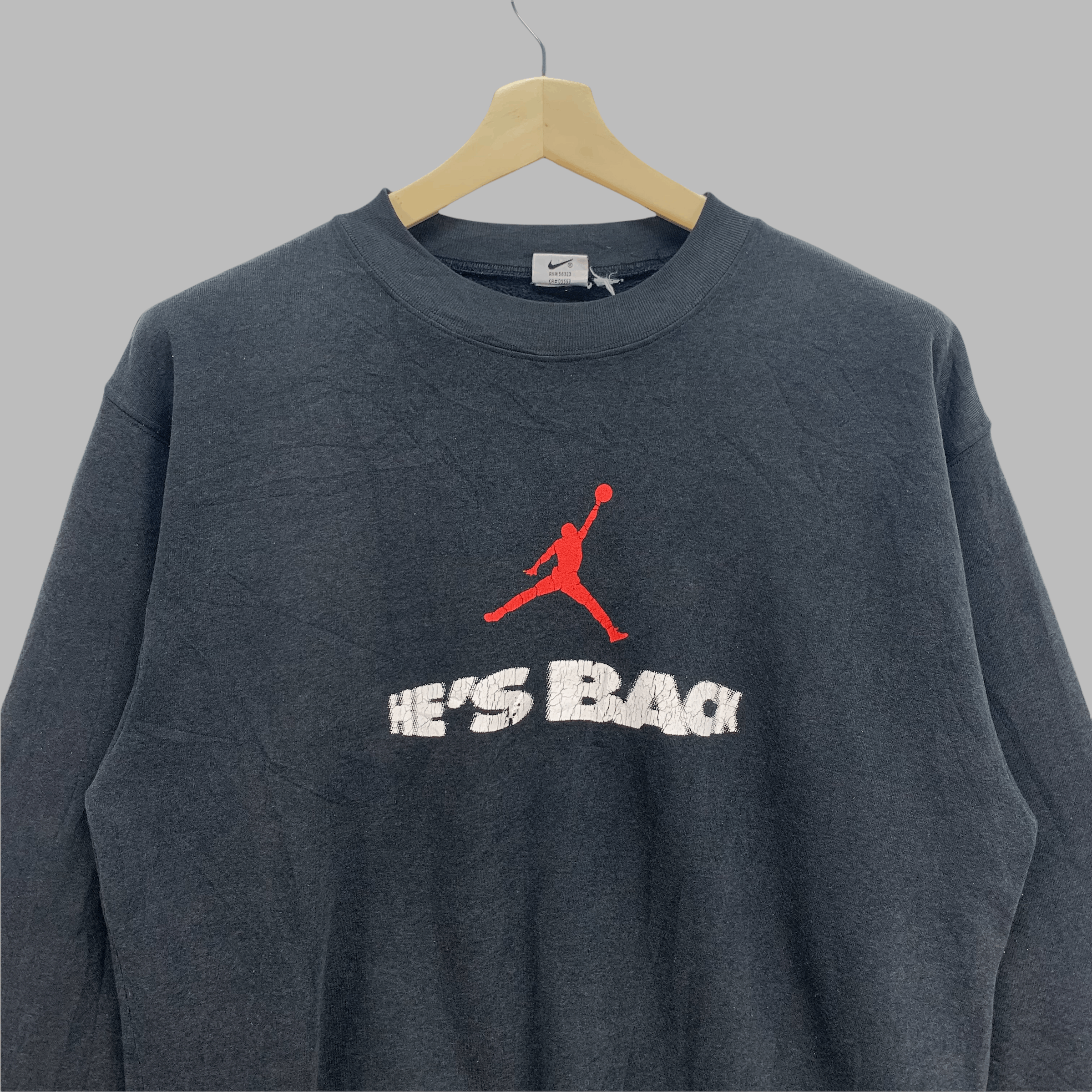 Nike 90's Nike Jordan He's Back Sweatshirts #3688-129 Size US L / EU 52-54 / 3 - 2 Thumbnail