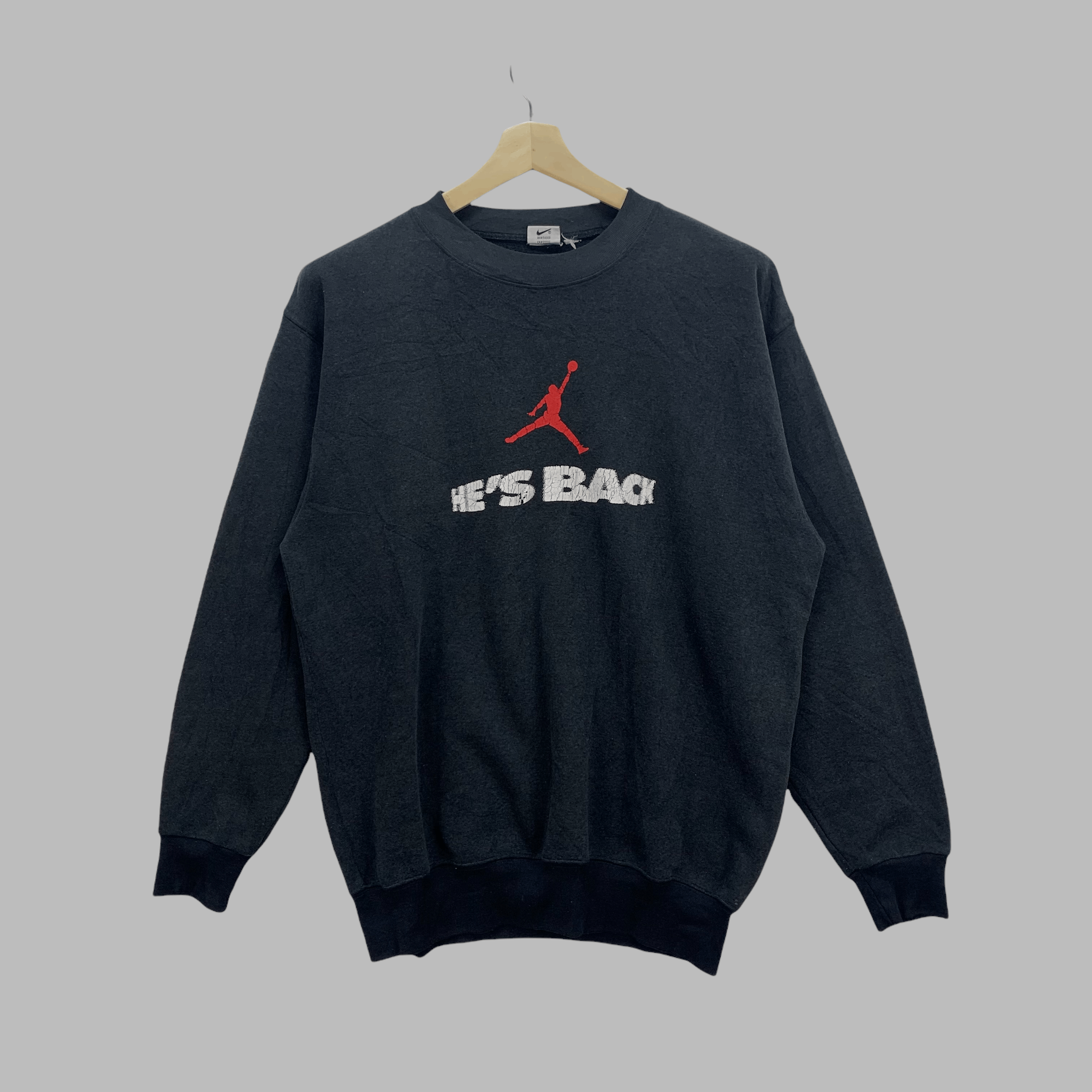 Nike 90's Nike Jordan He's Back Sweatshirts #3688-129 Size US L / EU 52-54 / 3 - 1 Thumbnail