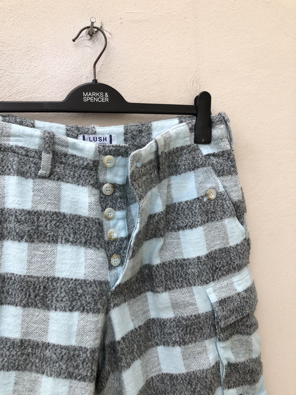Flannel LUSH Landis Osaka Japan Stripes Checks Flannel Short Pant Size US 30 / EU 46 - 9 Thumbnail