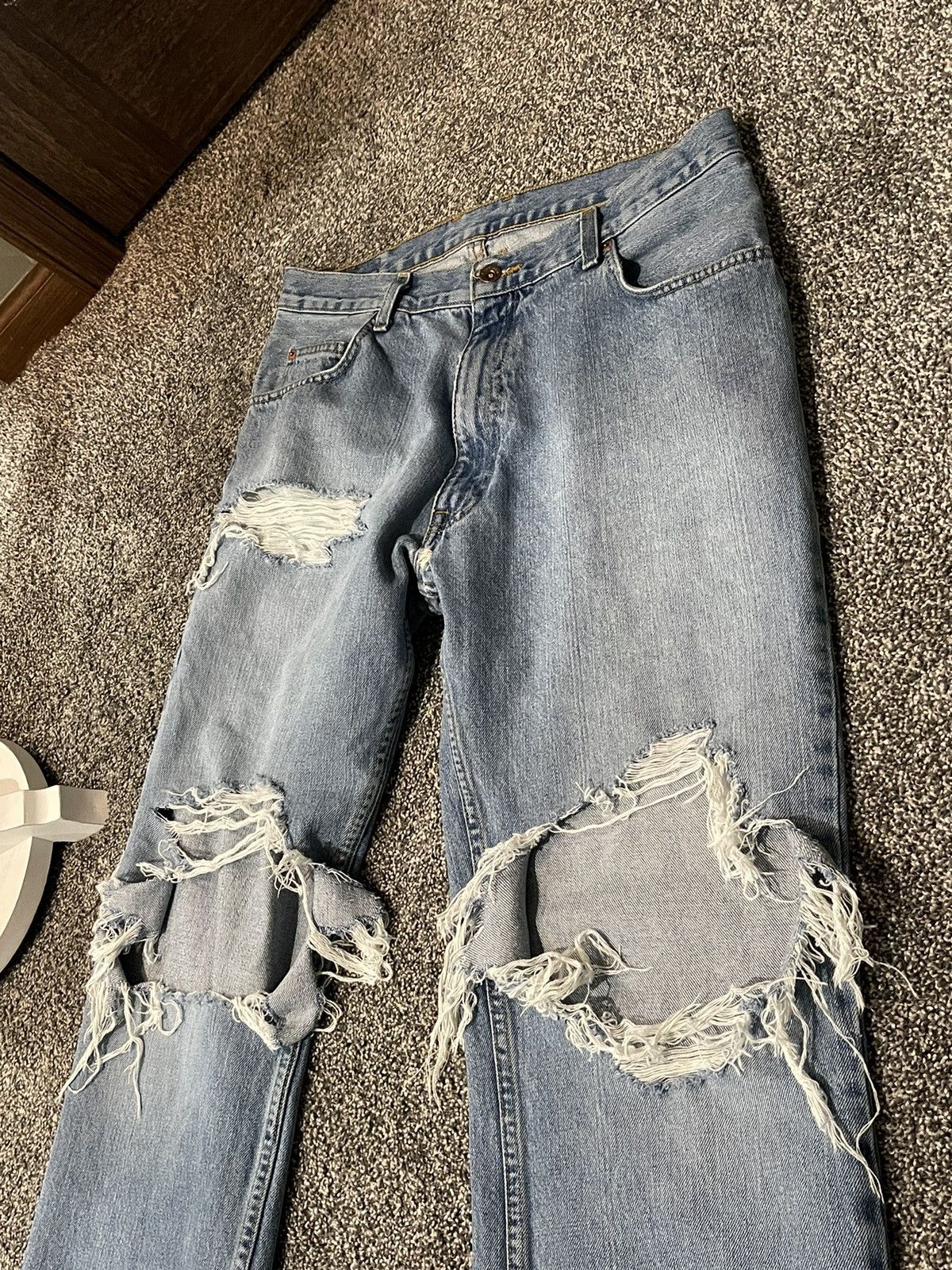 Japanese Brand × Vintage Distressed Denim 34x32 Size US 34 / EU 50 - 5 Thumbnail