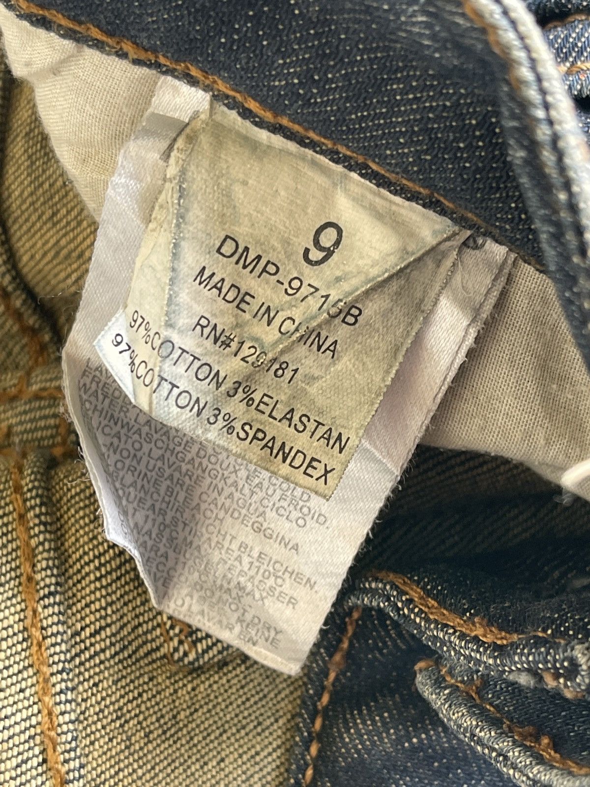 Japanese Brand Machine Nouvelle Mode Ripped Slim Strectch Bootcut Size US 31 - 15 Thumbnail