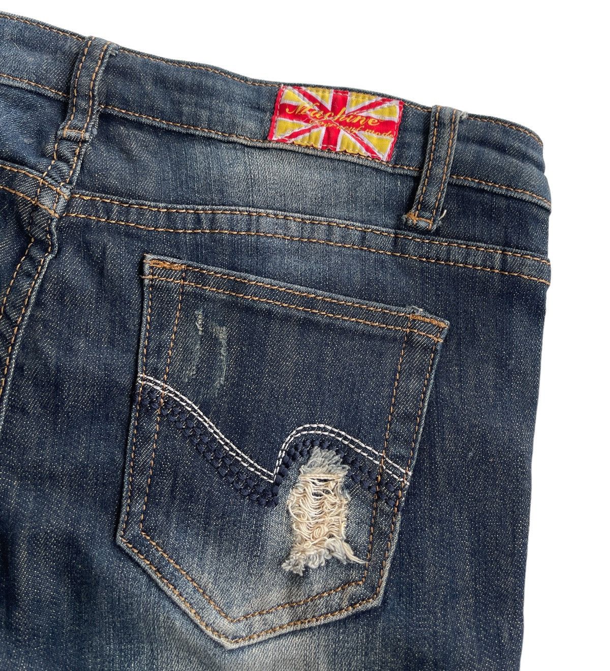 Japanese Brand Machine Nouvelle Mode Ripped Slim Strectch Bootcut Size US 31 - 12 Thumbnail