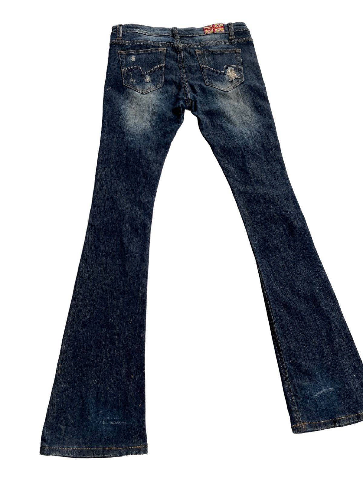 Japanese Brand Machine Nouvelle Mode Ripped Slim Strectch Bootcut Size US 31 - 10 Thumbnail