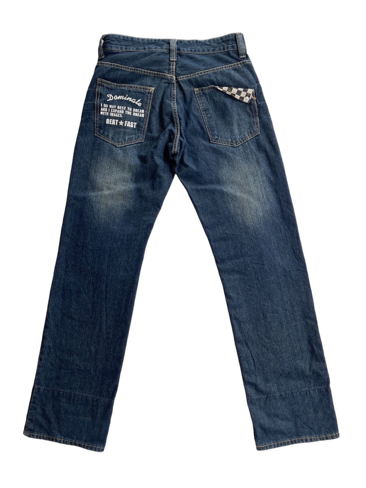 Japanese Brand Dominate Handcrafted Distressed Ripped Streetwear Jeans Size US 31 - 4 Thumbnail