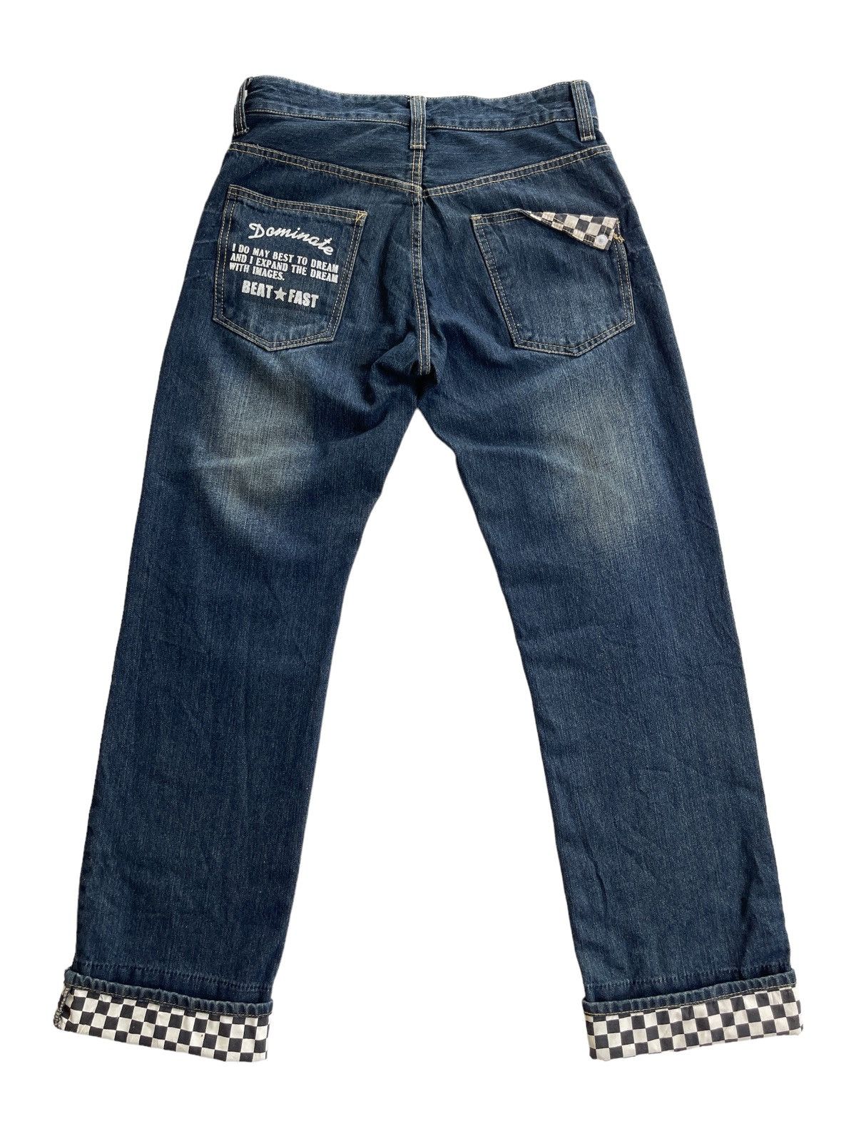 Japanese Brand Dominate Handcrafted Distressed Ripped Streetwear Jeans Size US 31 - 10 Thumbnail